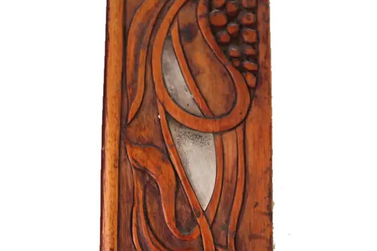 Att. Carlo Zen, cadre photo Art nouveau italien en bois fruitier et argent, CA. 1900 Bon état - En vente à New York, NY