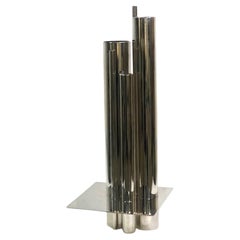 "Orgues” Silver-Plated Vase by Jacques Sitoleux for Christolfe, 1969