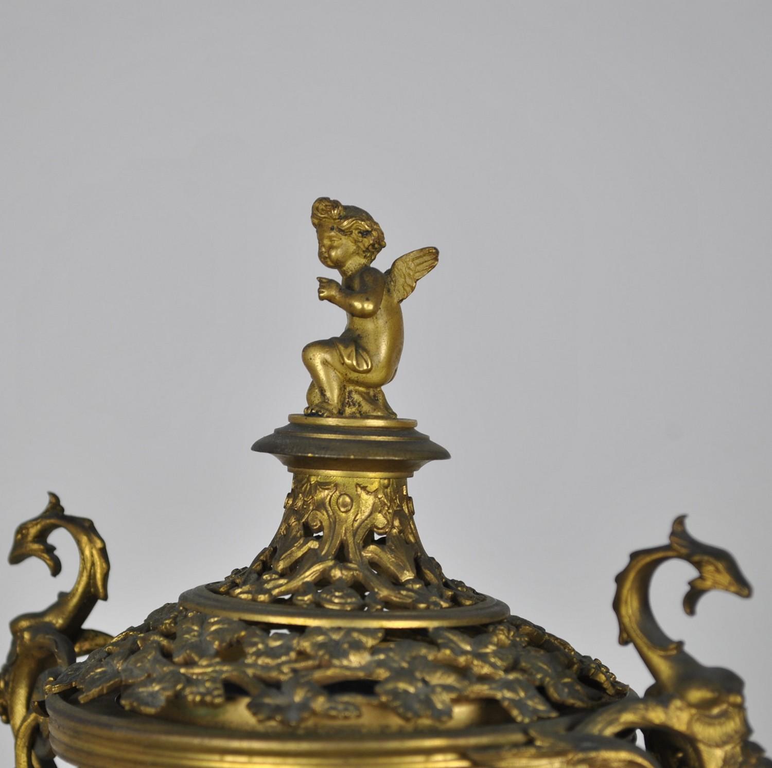 Francese Maison Giroux, Coppa rivestita in bronzo, XIX secolo in vendita