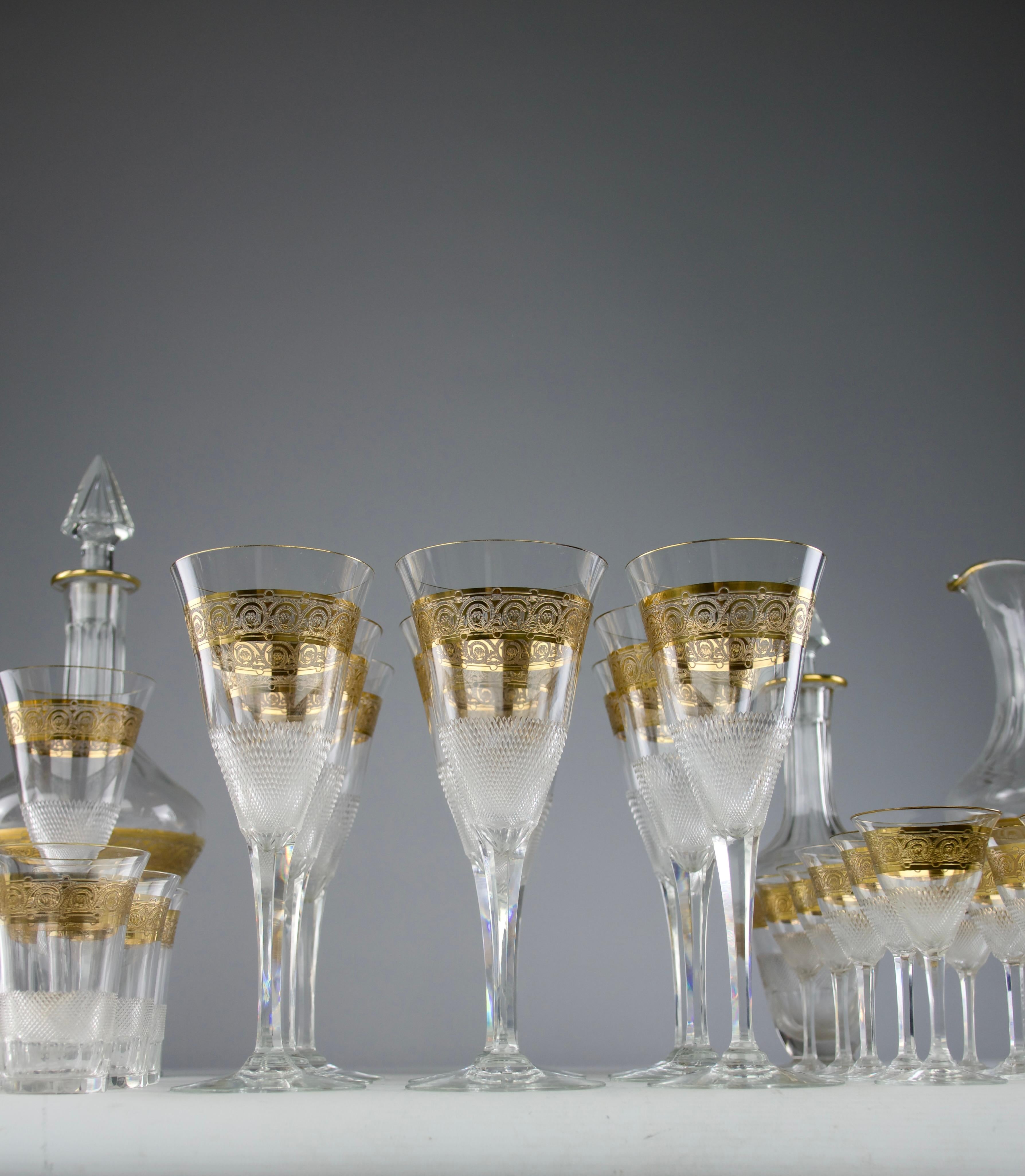 Att. Moser, Service de verres (43 pièces), années 1950 Bon état - En vente à PARIS, FR