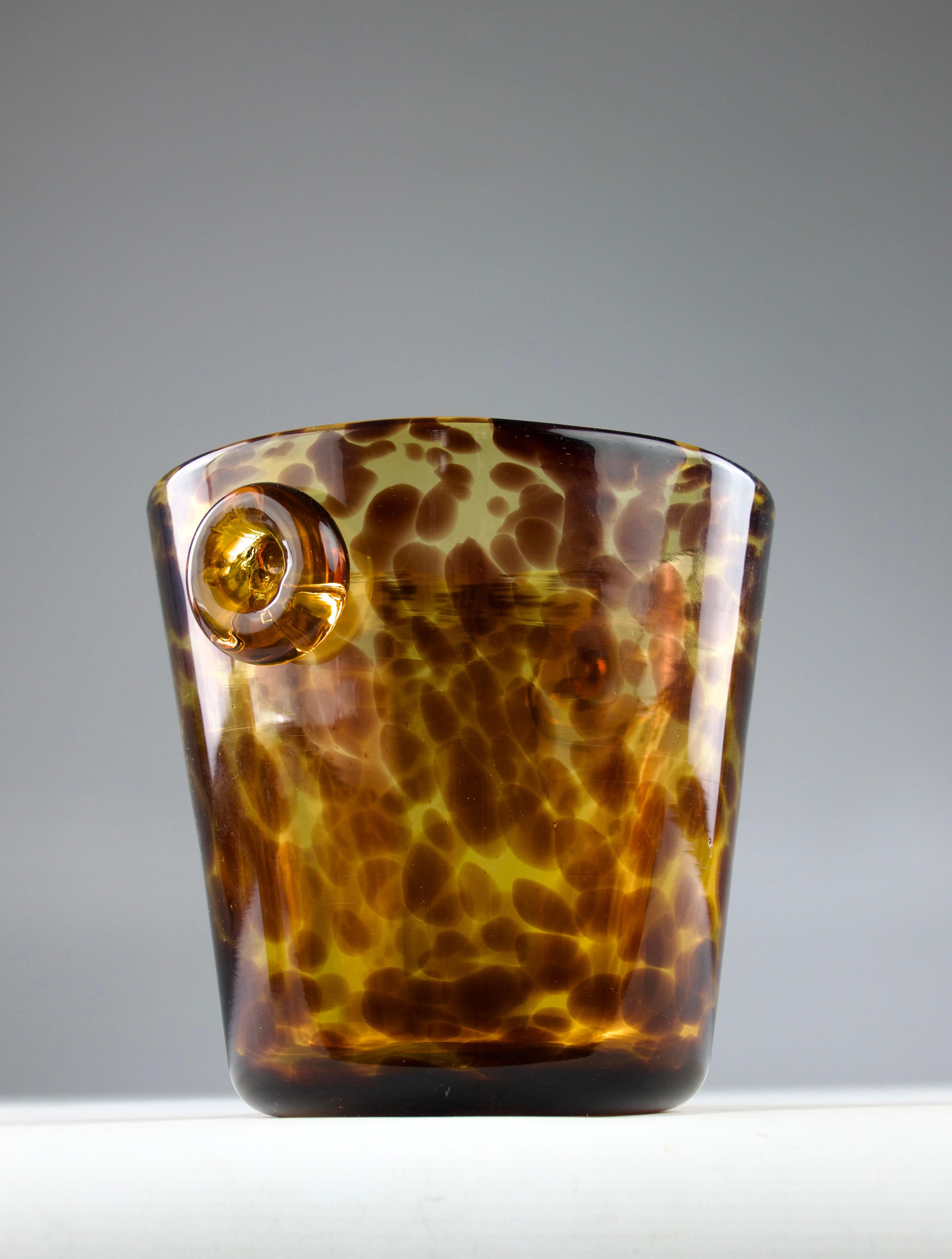 Att. à Empoli pour Dior, seau à glace et verres en écaille de tortue, années 1960 en vente 1