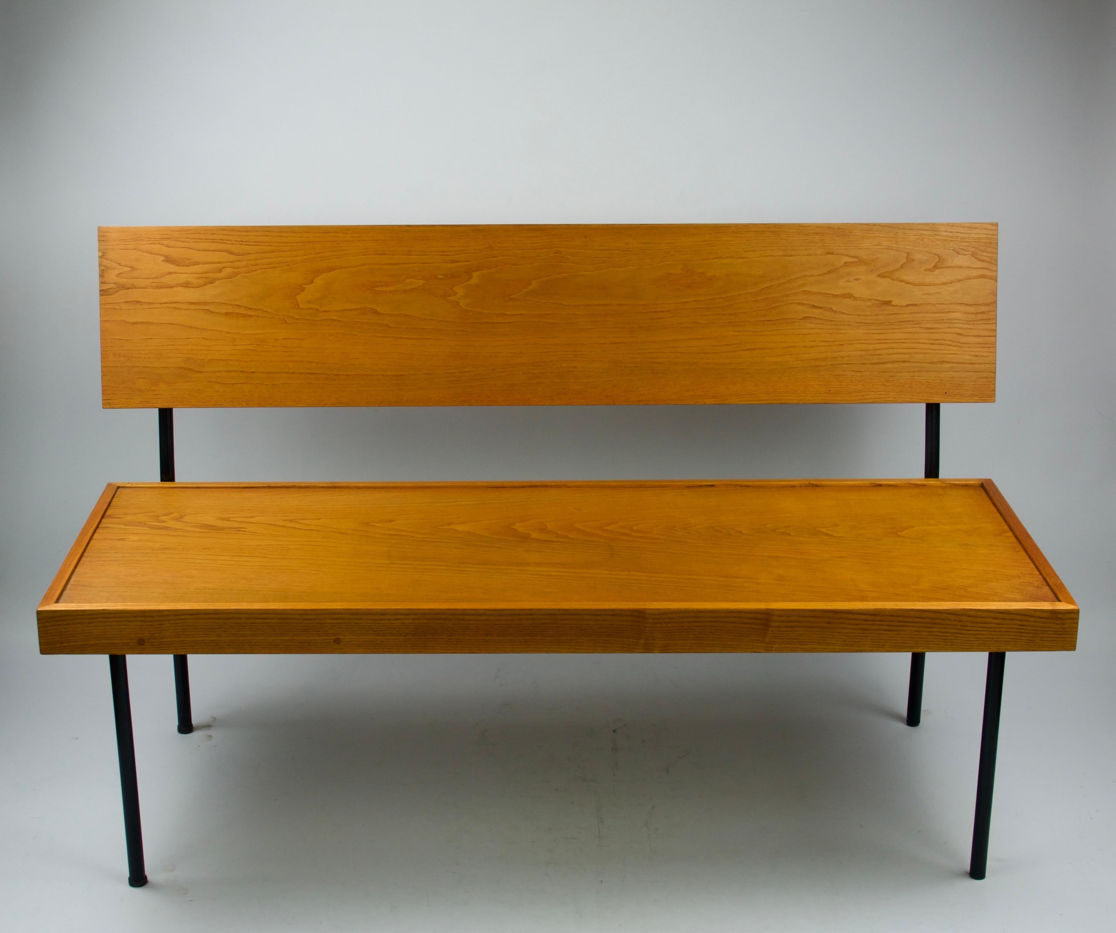 Metà XX secolo Att. a Florence Knoll, Panchina di design, metà secolo, Francia 1960 in vendita