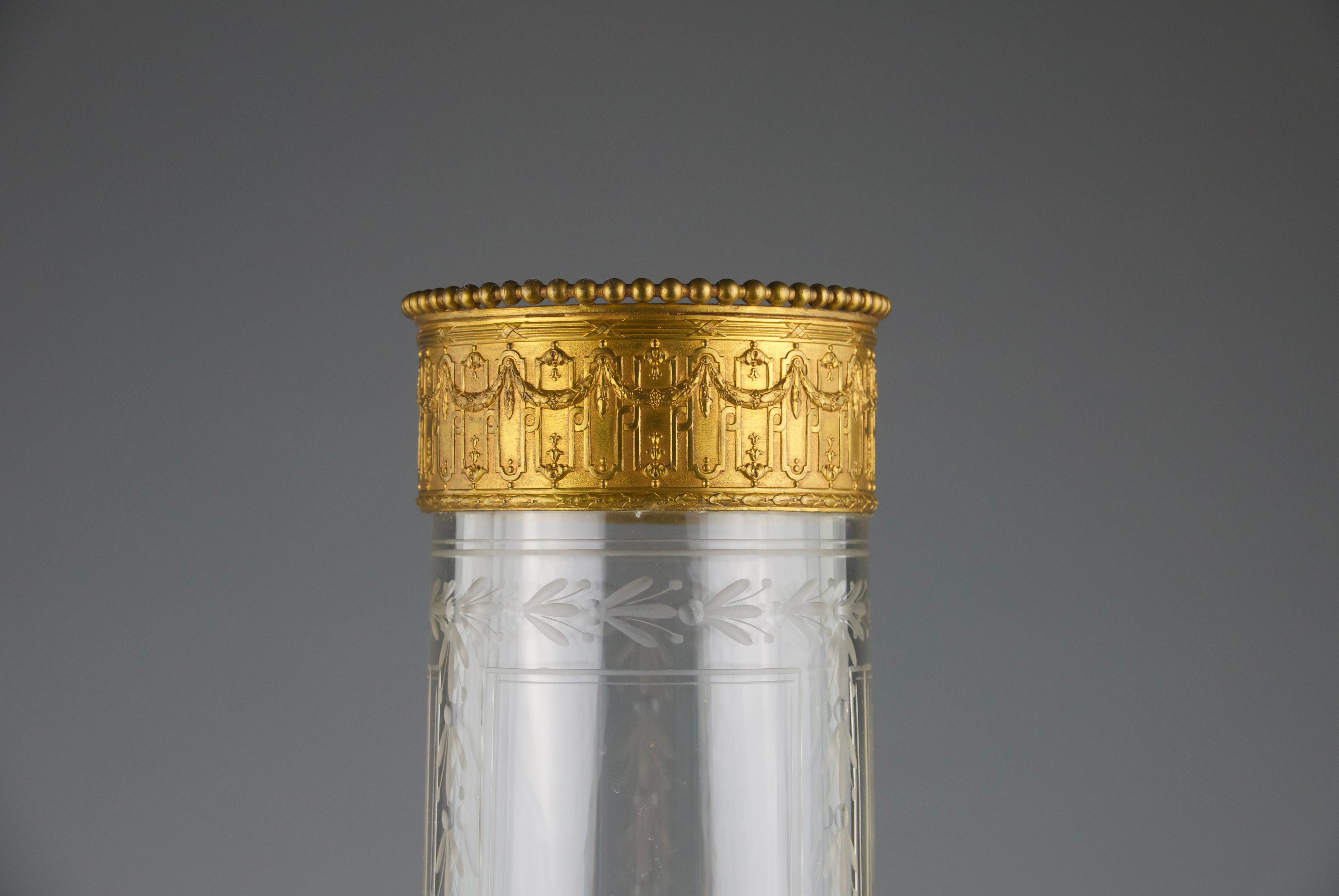 Val St-Lambert zugeschrieben, Vase im Empire-Stil, 19. Jahrhundert (Belgisch) im Angebot