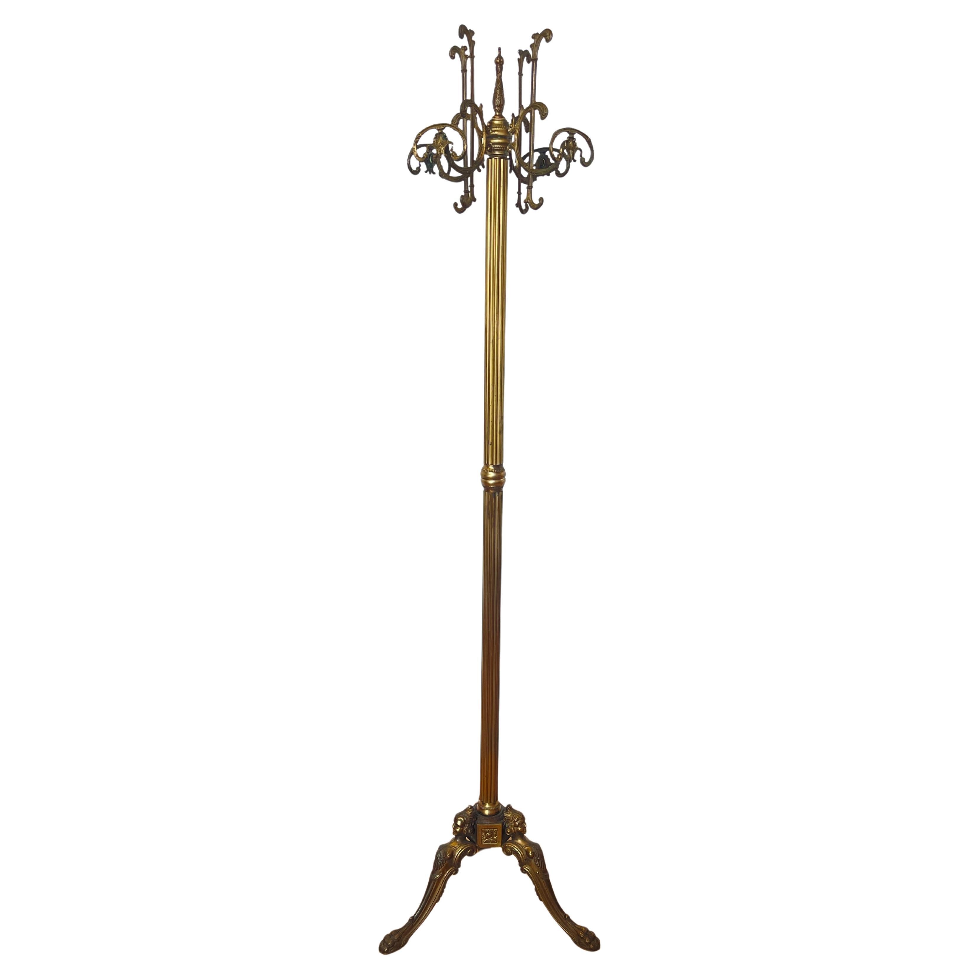 Antique Brass Coat Hanger - Classic Italian Elegance
