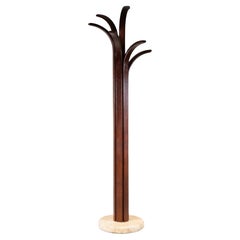 Attaccapanni da terra in marmo e legno, 1960
