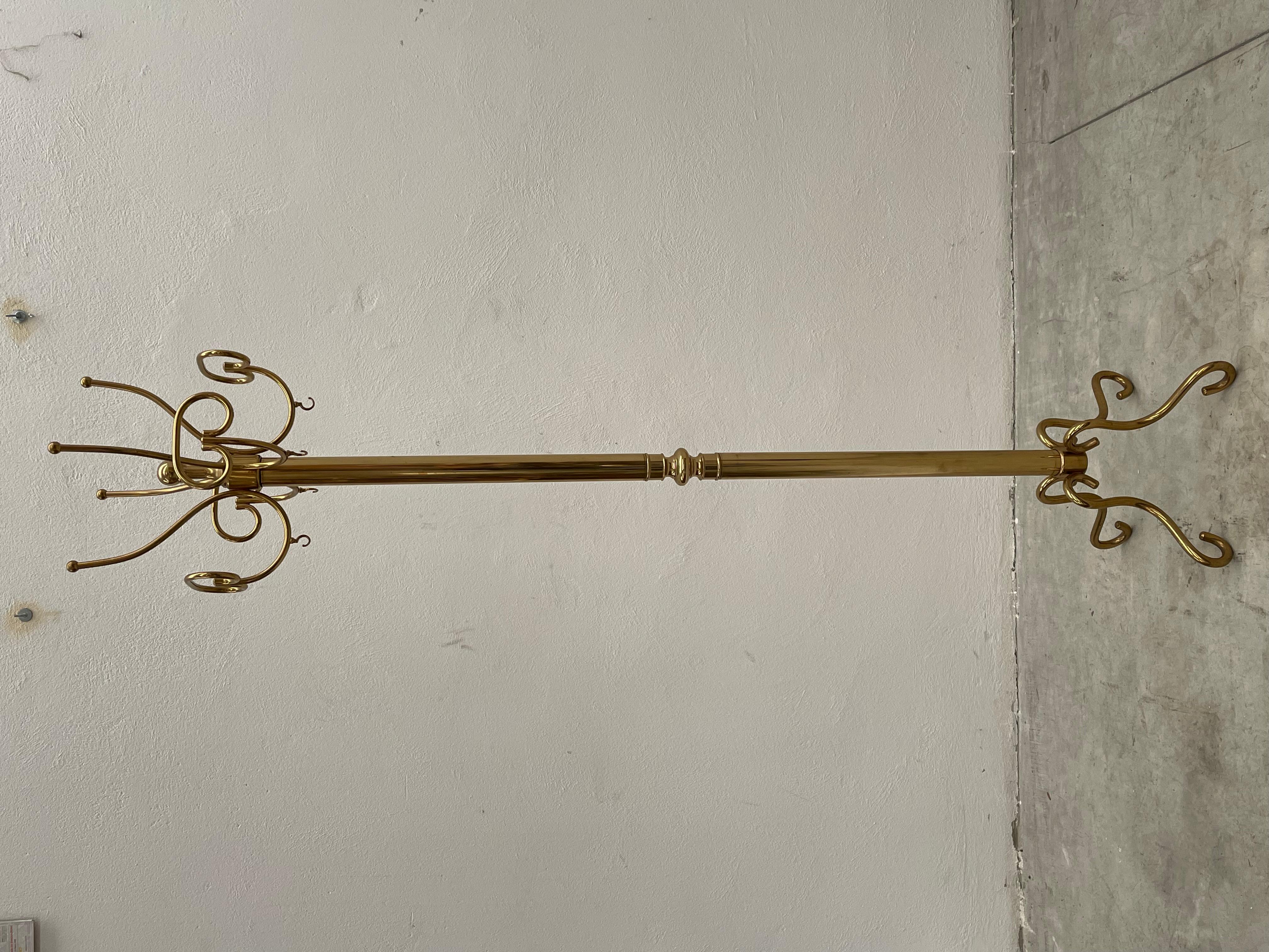 Hand-Knotted Gilt bronze coat hanger vintage italy 1950s For Sale