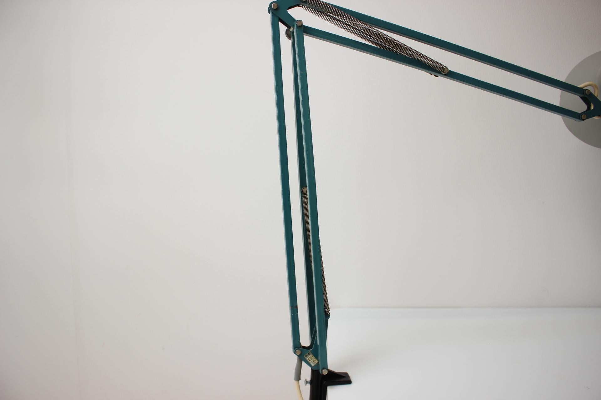 Space Age Attachable, Adjustable Table Lamp by NAPAKO, Czechoslovakia, 1960s For Sale