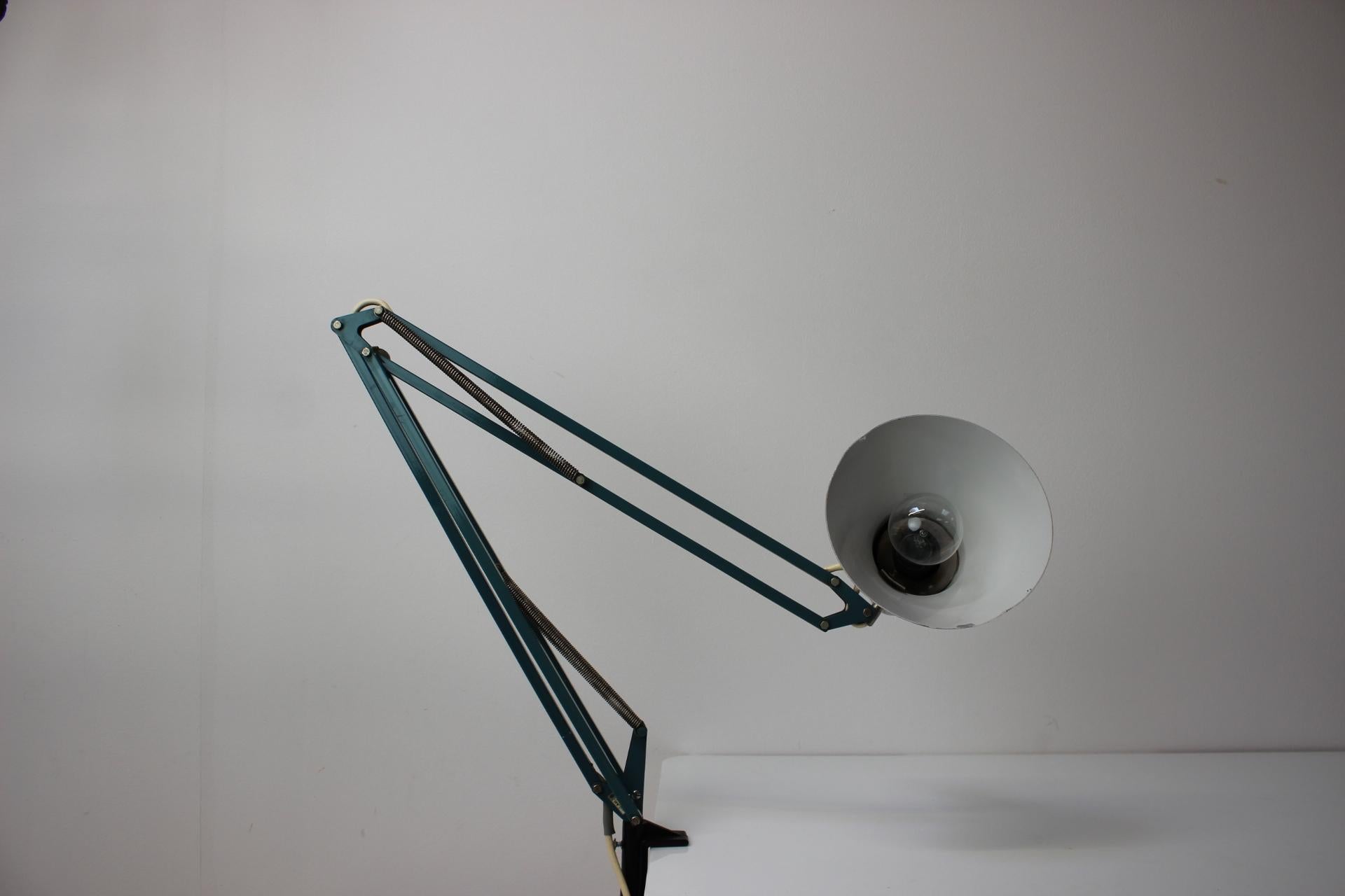 Attachable, Adjustable Table Lamp by NAPAKO, Czechoslovakia, 1960s For Sale 3