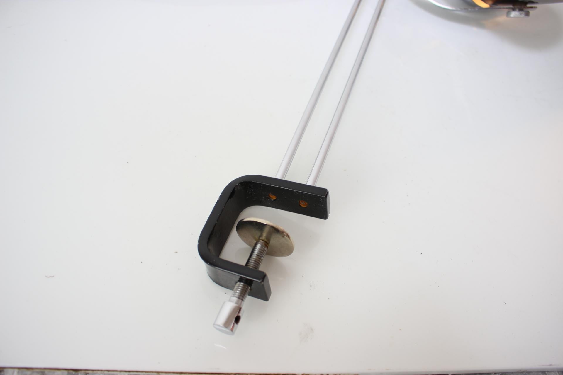 Attachable Chrome Table Lamp by Stanislav Indra for Combi Lux, 1970's. For Sale 2