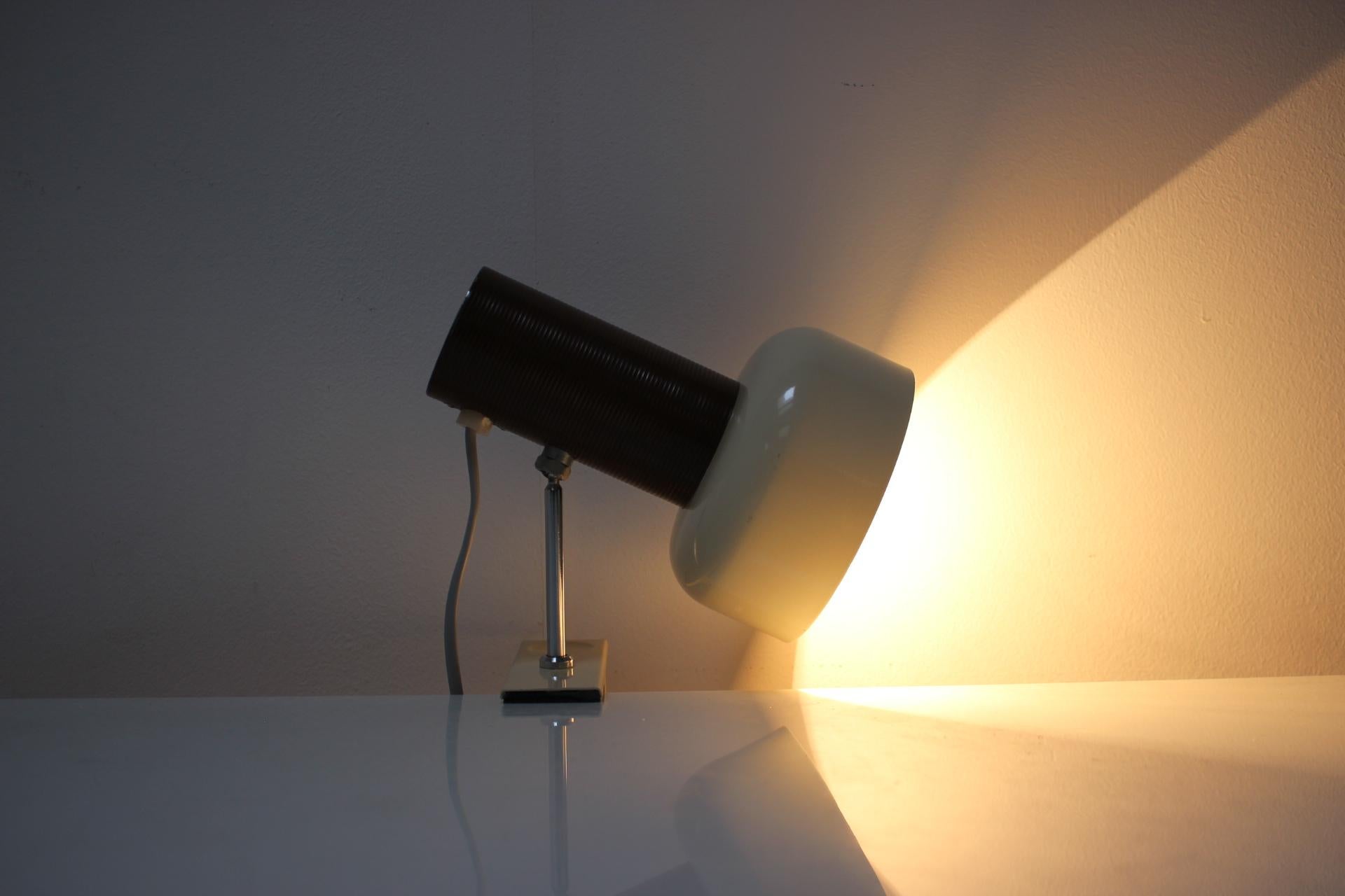 Attachable Table Lamp Designed by Hurka for Napako, 1970's, Czechoslovakia For Sale 4