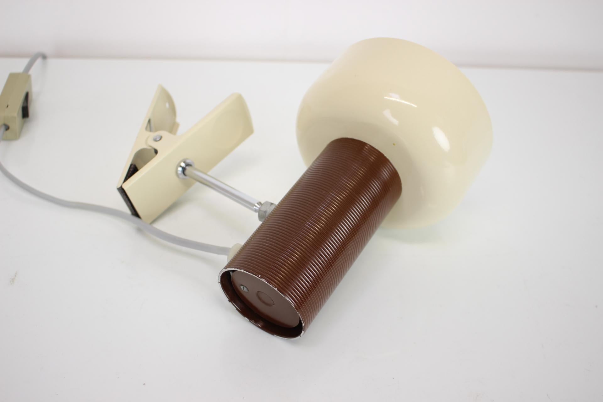 Attachable Table Lamp Designed by Hurka for Napako, 1970's, Czechoslovakia For Sale 1