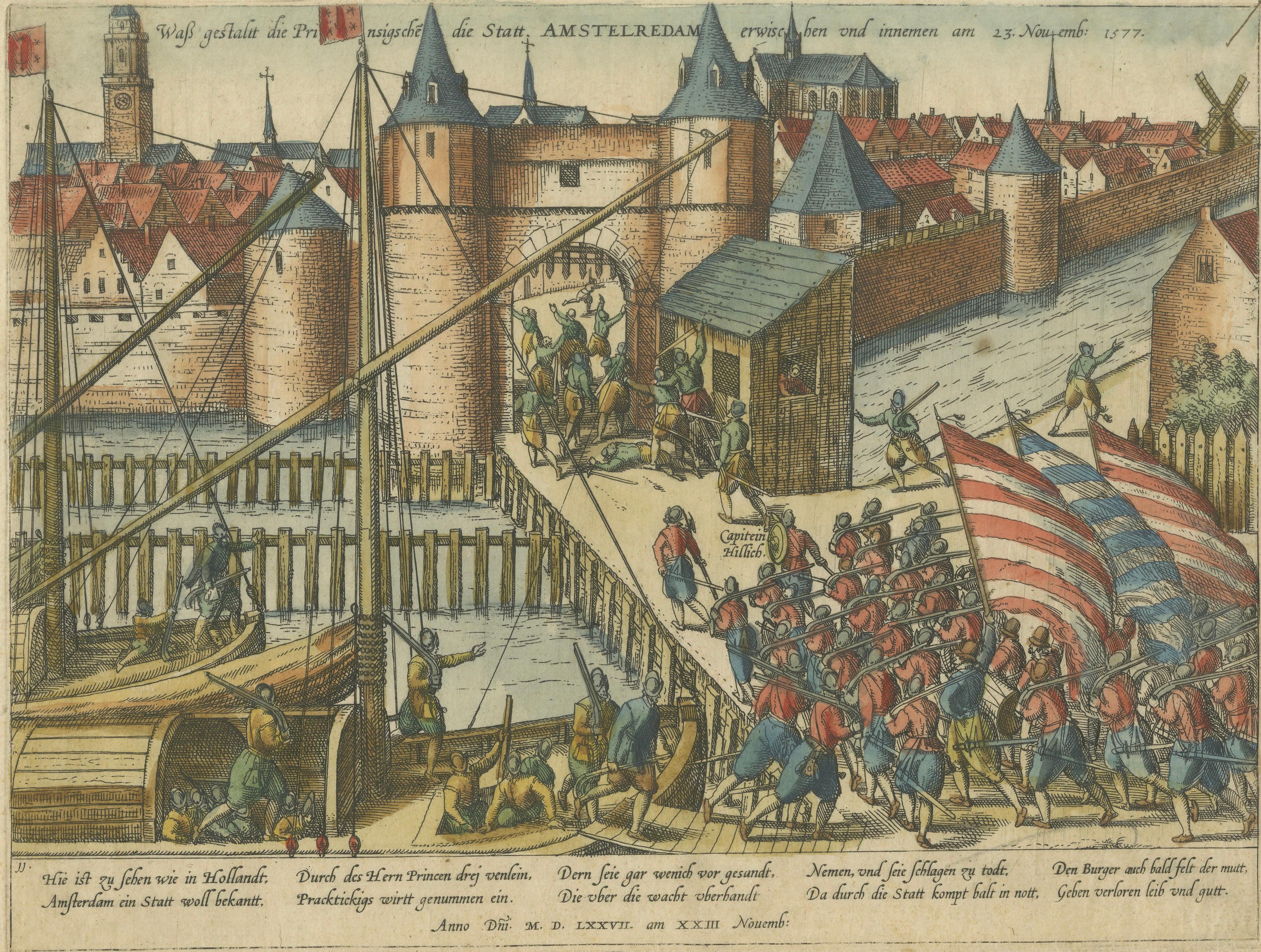 Attempt to Seize Amsterdam, 1577 — Haarlemmerpoort Assault, Hogenberg