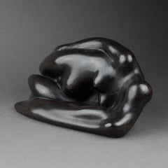 Attib. to F. Stahly : "Woman lying down", signed and numbered bronze - C. 1950