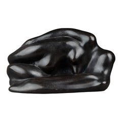 Attib. to F. Stahly : "Woman lying down", signed and numbered bronze - C. 1950