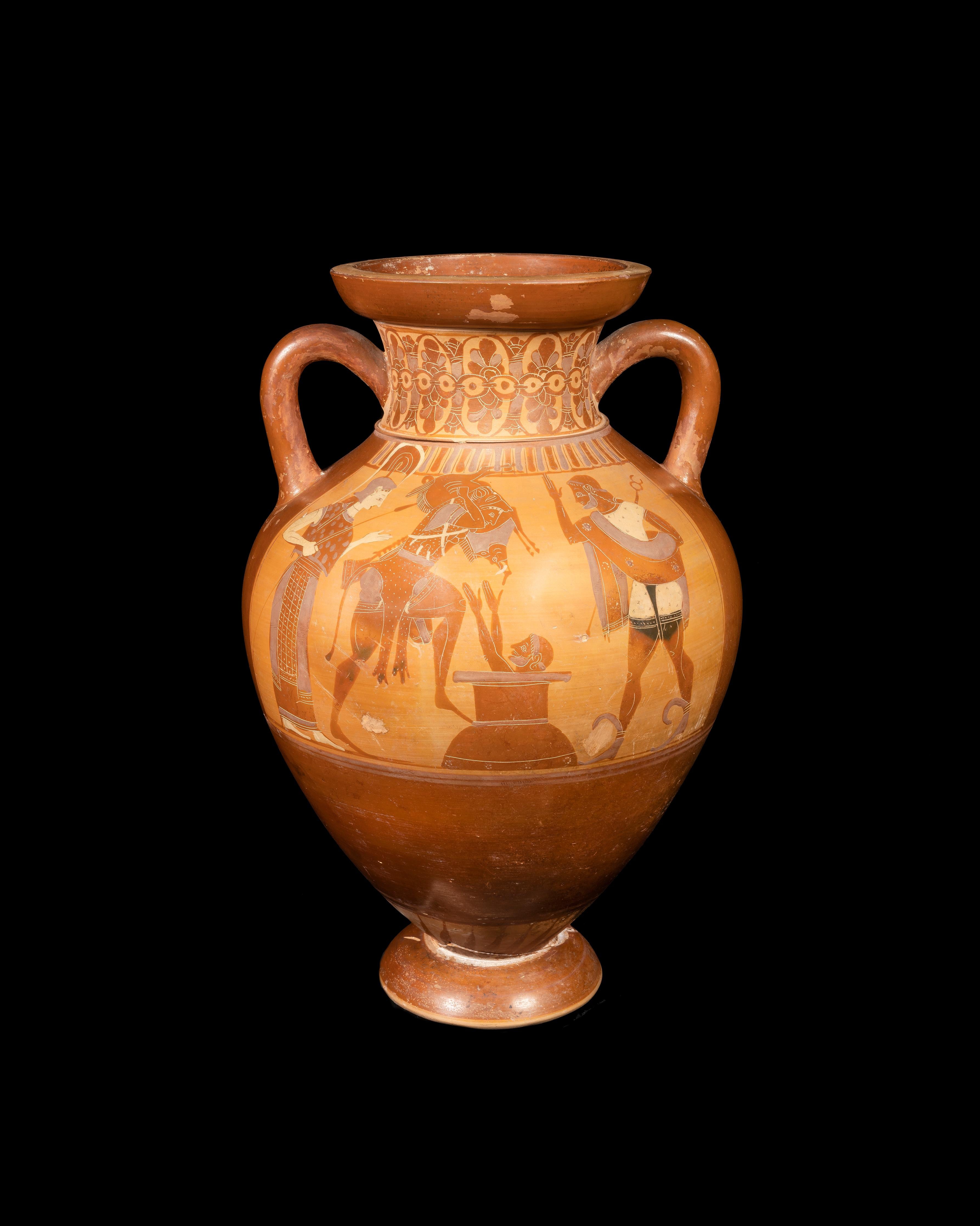 European Attic Black Figure Amphora