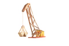 Attic Find, Great Old Metal Crane, Toy for Boys