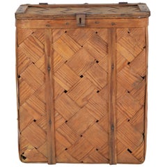 Antique Attic Find, Swedish Birch Basket, Back Pack, 19st Century