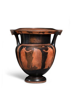 Attic Red-Figure Pottery Column Krater, Painter of the Louvre Centauromachy