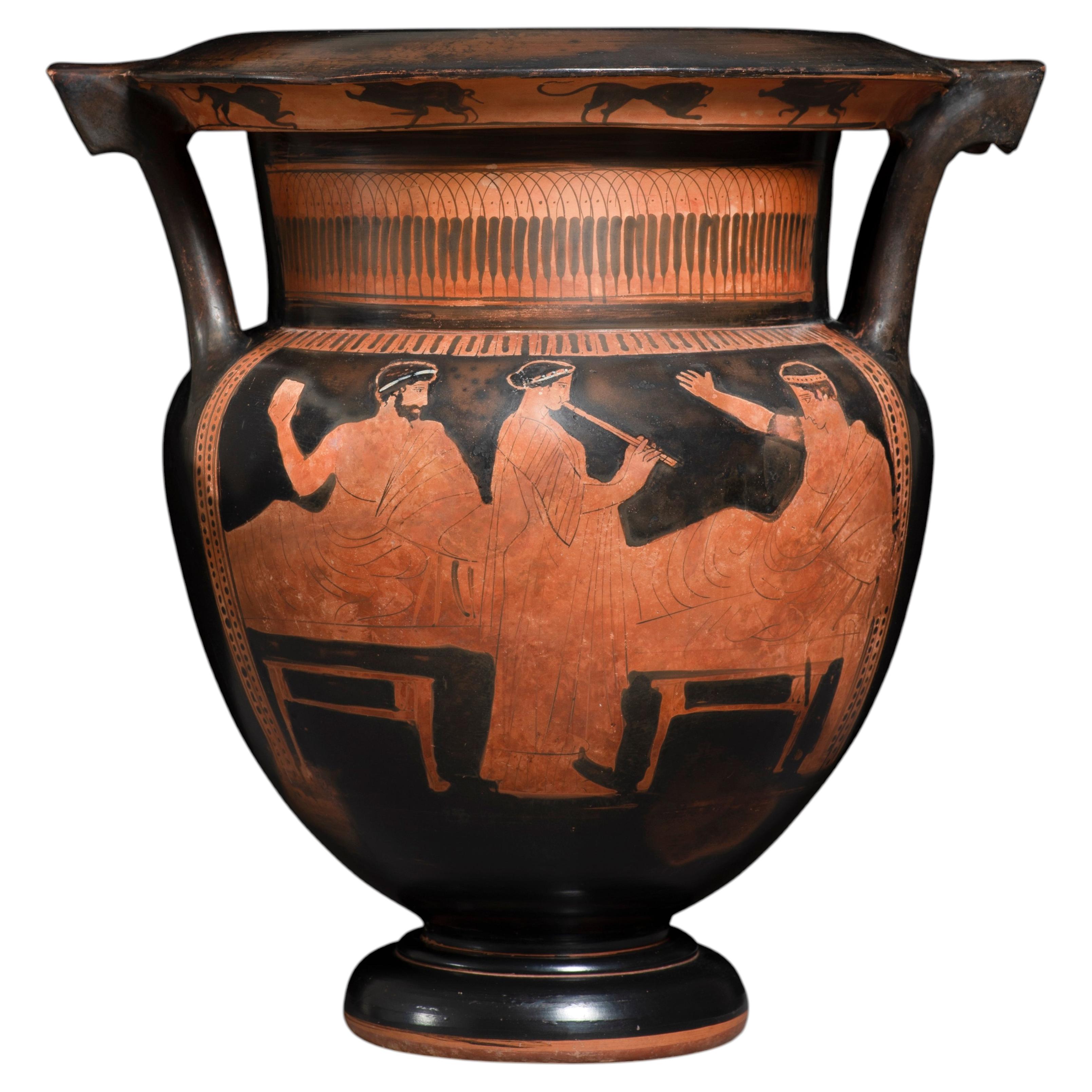 Colonna attica in ceramica a figure rosse Krater, pittore della Centauromachia del Louvre