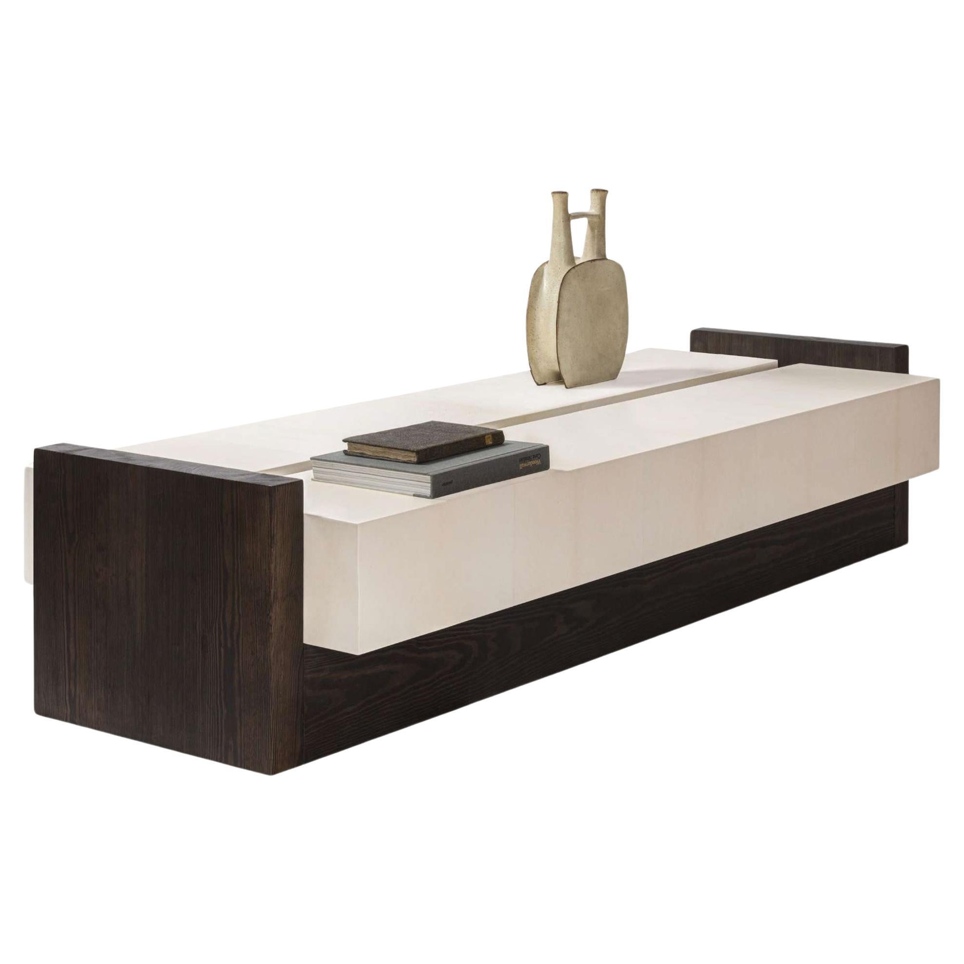 Attica Langer Couchtisch aus Pergament von Stephane Parmentier x Giobagnara
