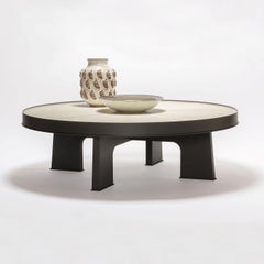 Mesa baja redonda pergamino Attica