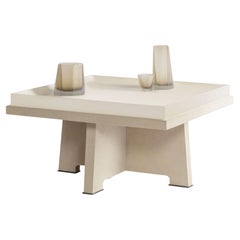Quadratischer Couchtisch Attica aus Pergament von Stephane Parmentier x Giobagnara