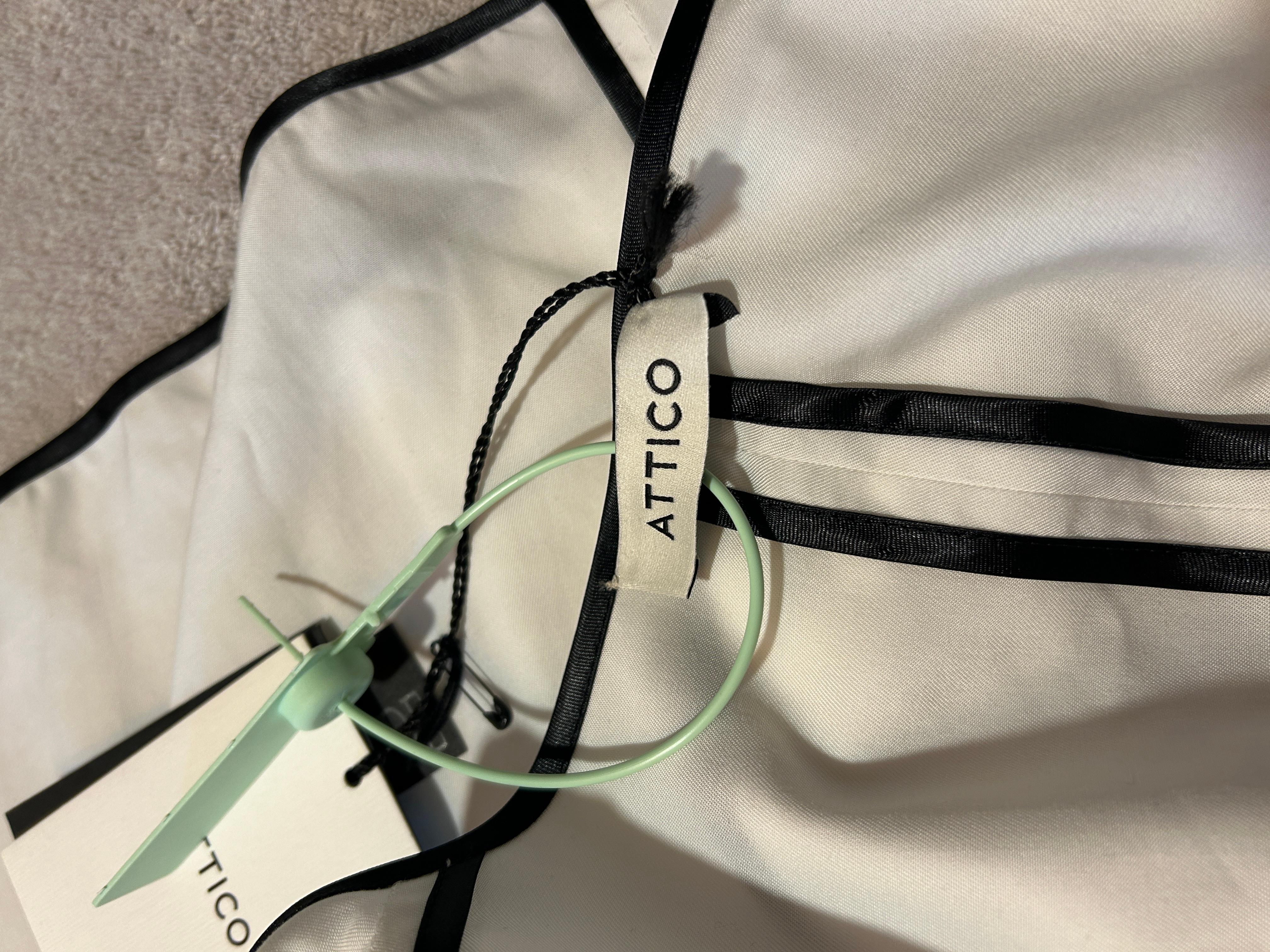 Attico Parrot Embellished White Wrap Maxi Dress  4