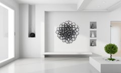 Aeris Tarim Noire - Large Black and White Original Three-Dimensional Wall Art