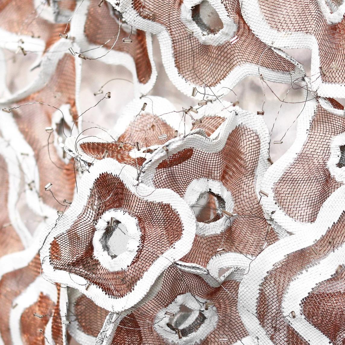 Aeris-Tarim  -  Original Three-Dimensional Wall Art - Gray Abstract Sculpture by Atticus Adams
