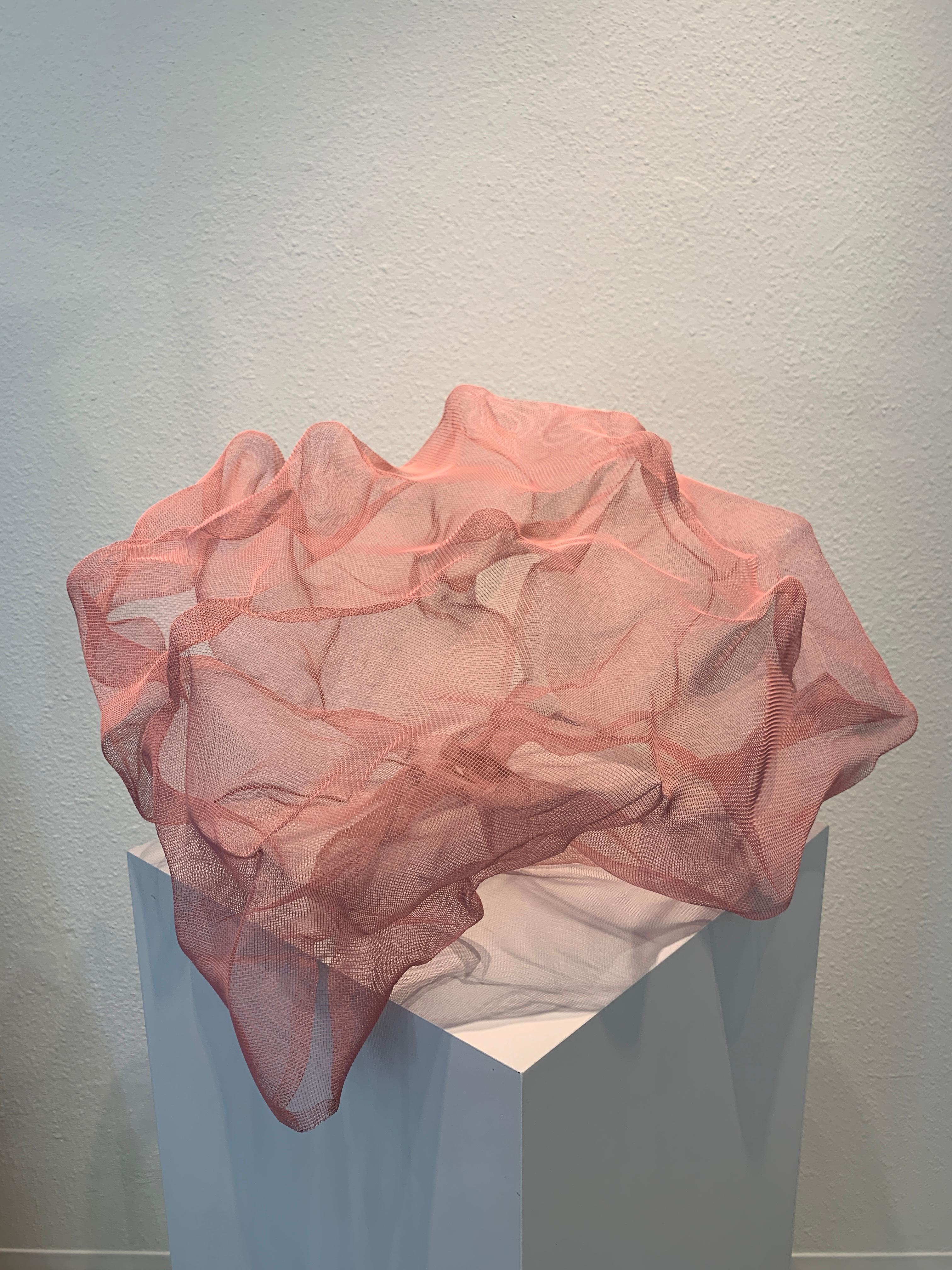 Cotton Candy Cumulus, Atticus Adams Pink Metal Mesh Sculpture Screen 3