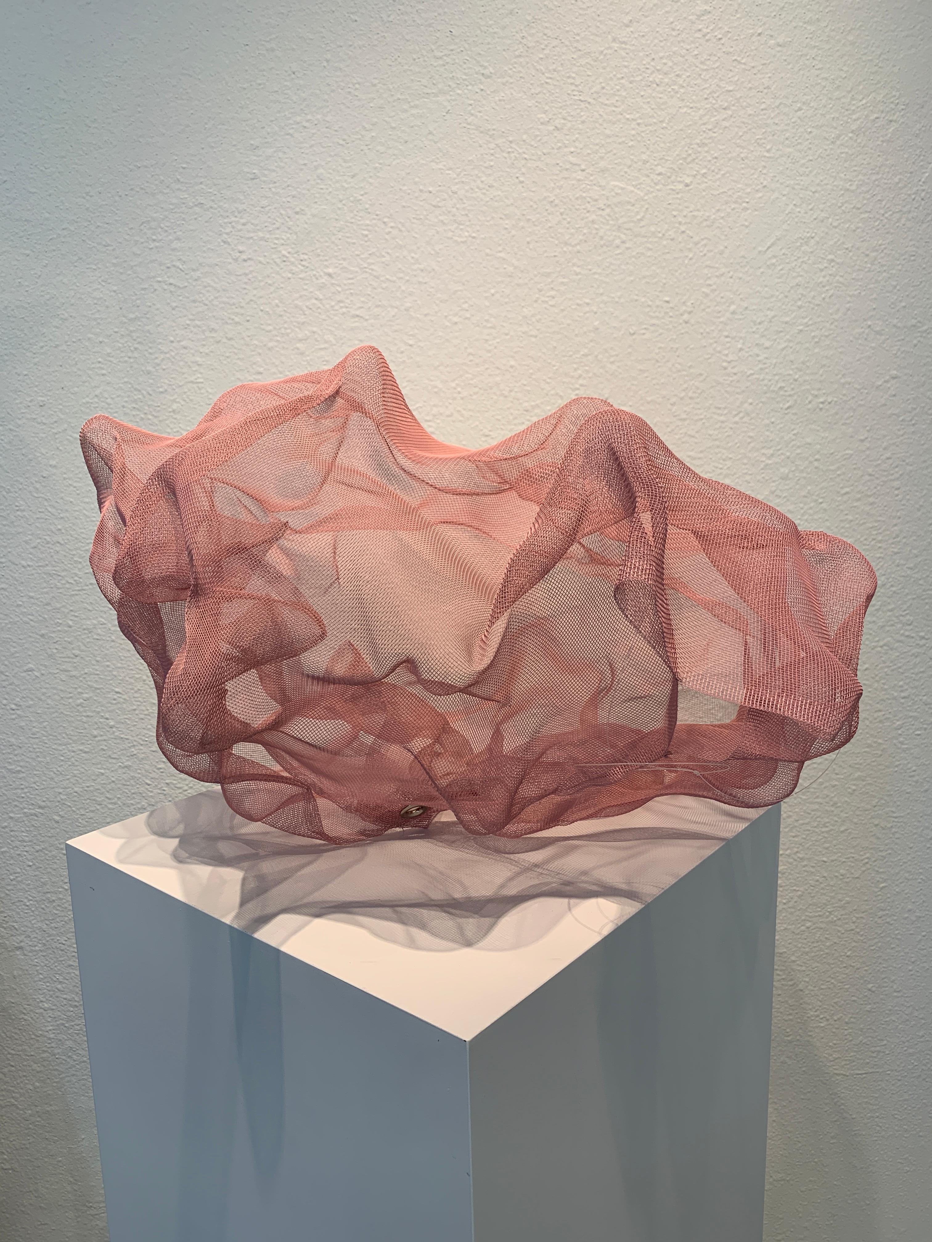 Cotton Candy Cumulus, Atticus Adams Pink Metal Mesh Sculpture Screen 4