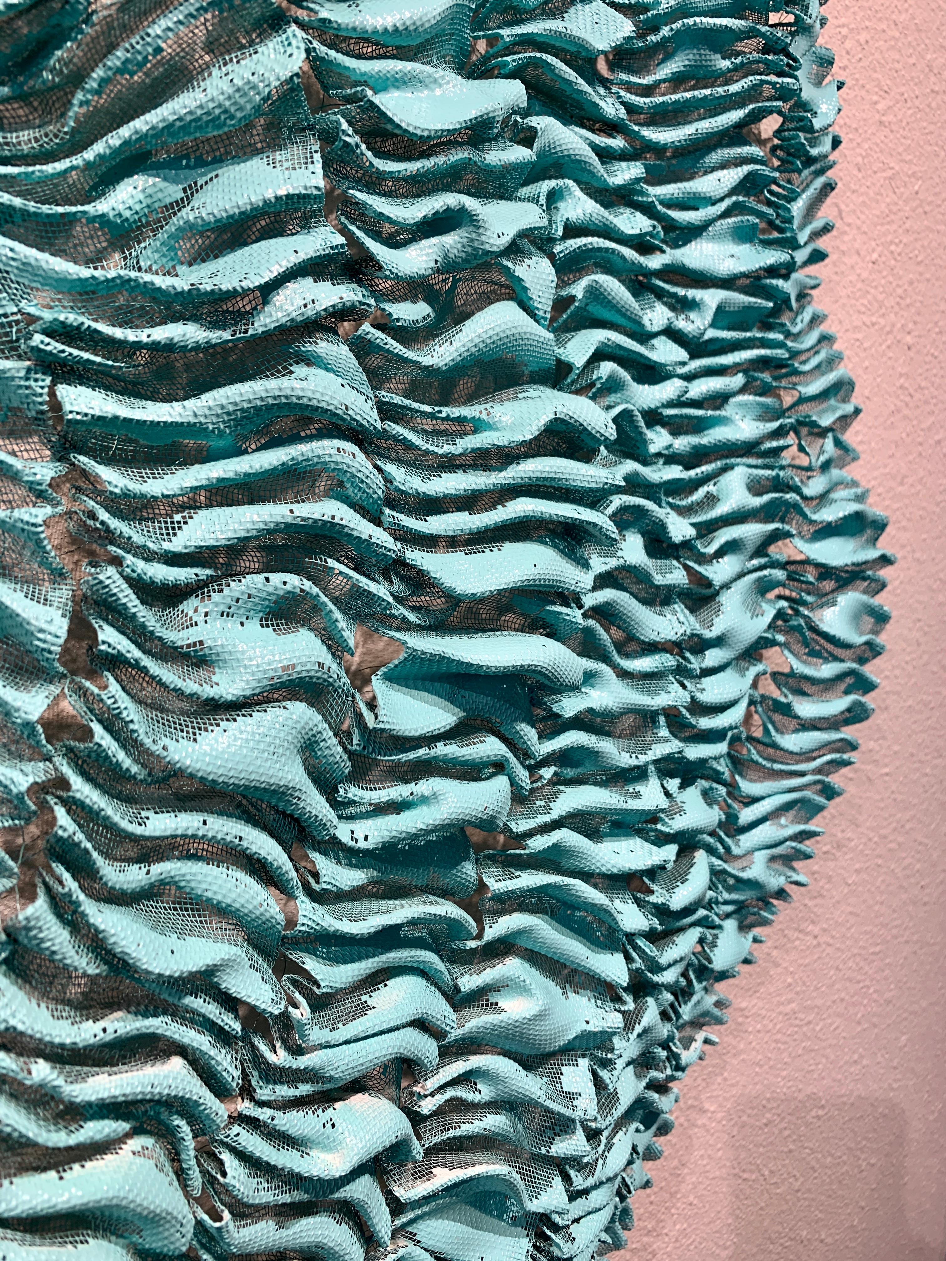 Sujoon (Turquoise), Atticus Adams Mesh Wall Sculpture Screen Shadow  3