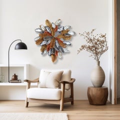 Chenille Variegated - Original Sculptural Copper-Tone Three-Dimensional Wall Art