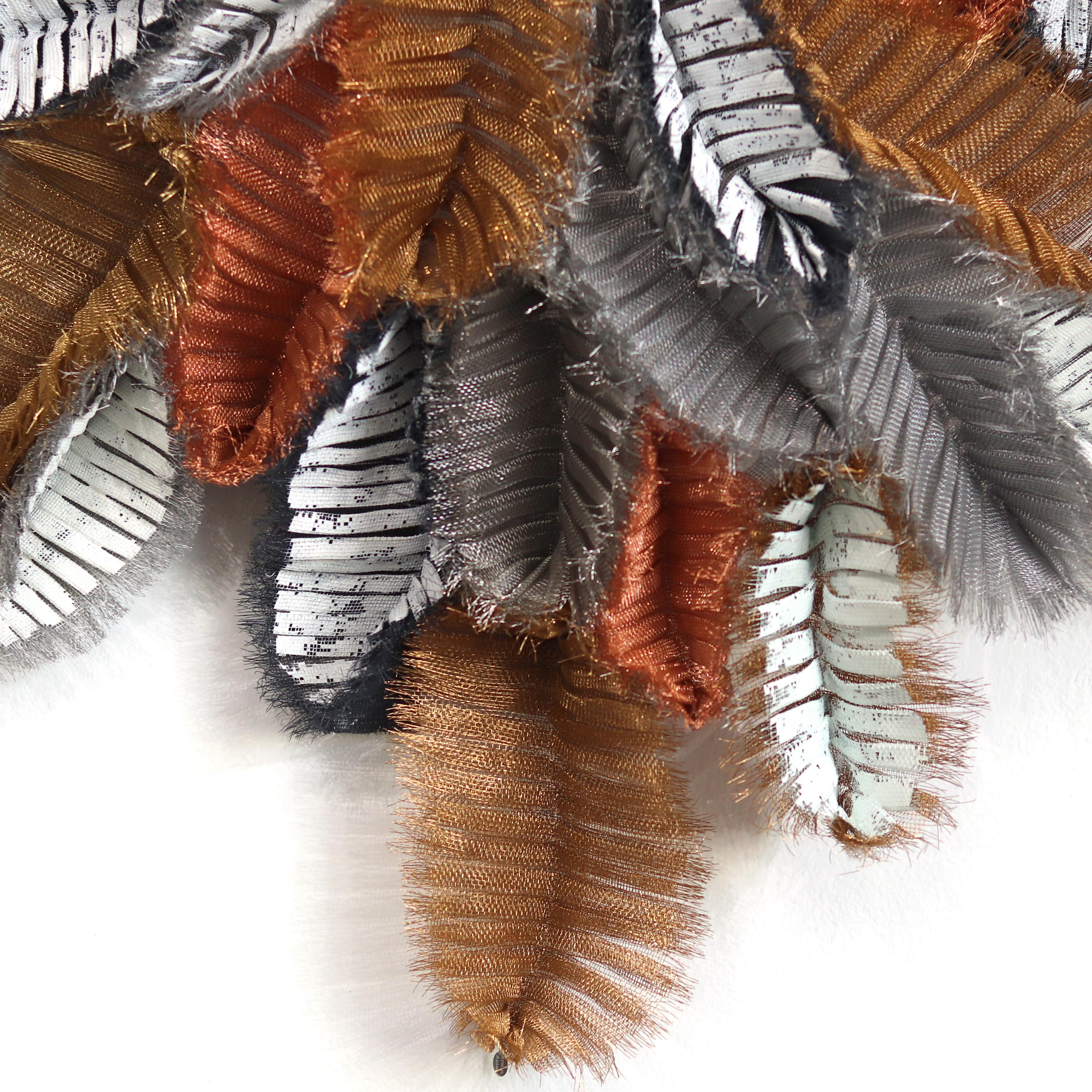 Chenille Variegated - Original Sculptural Copper-Tone Three-Dimensional Wall Art - Contemporary Sculpture by Atticus Adams