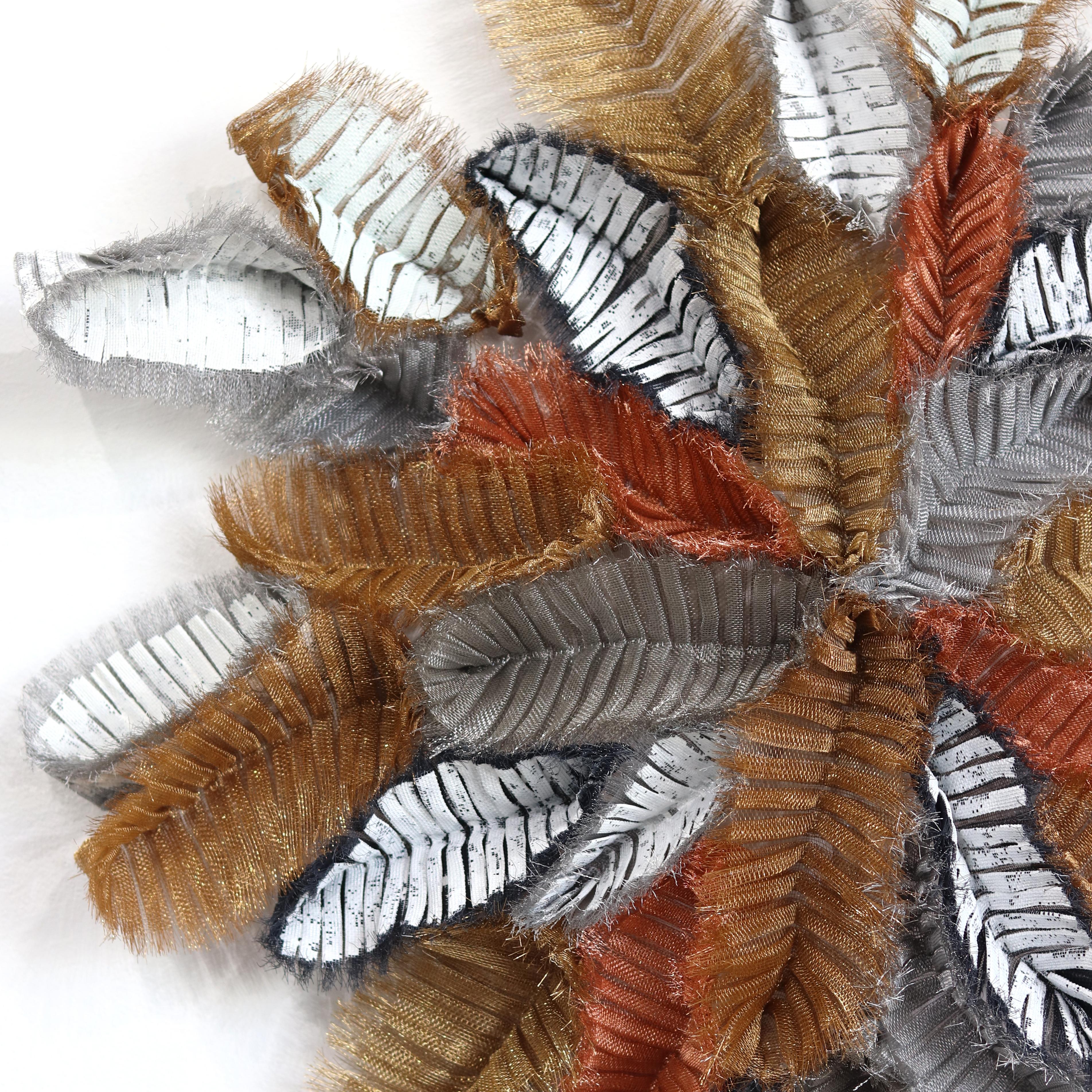 Chenille Variegated - Original Sculptural Copper-Tone Three-Dimensional Wall Art For Sale 2