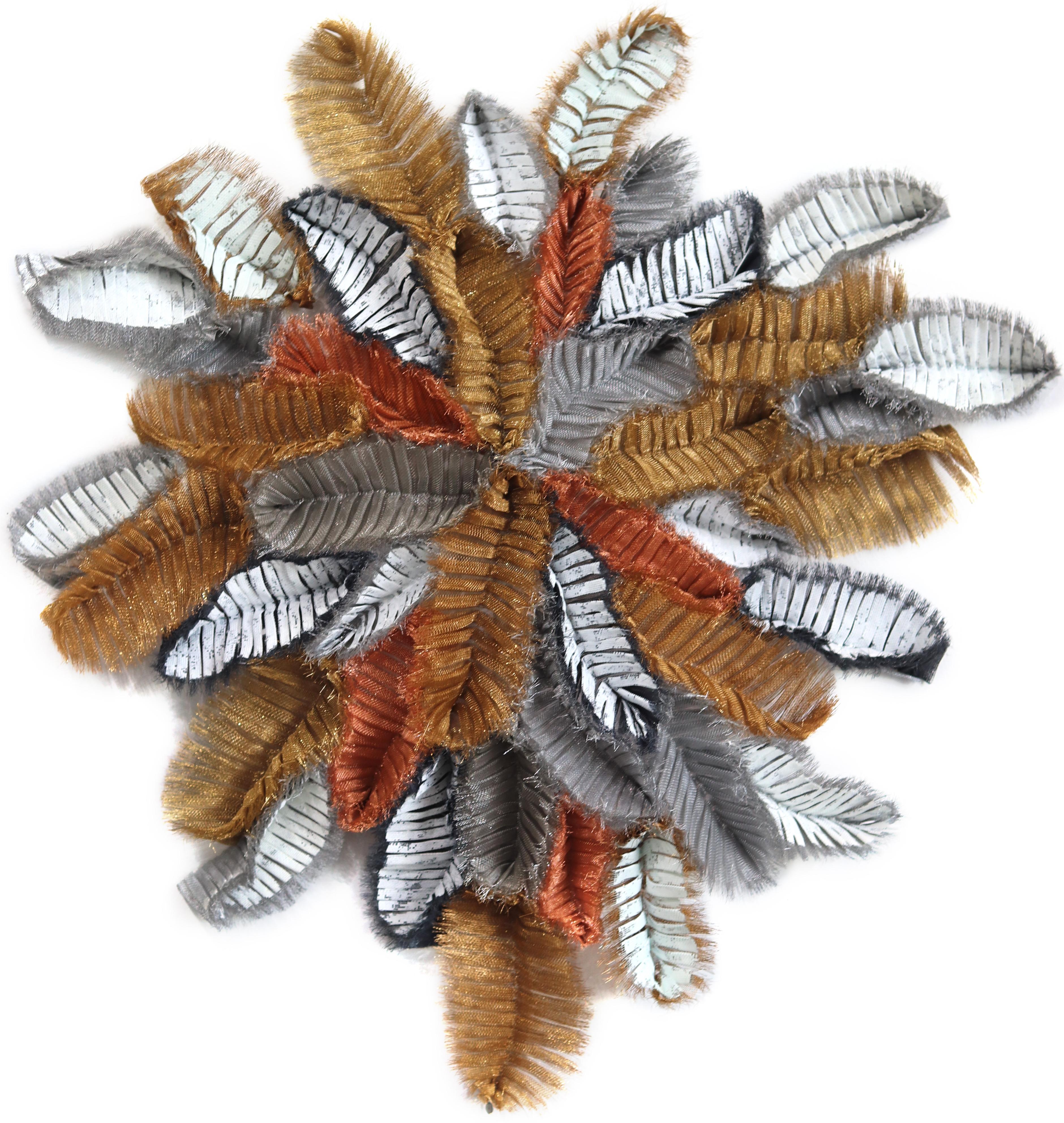Chenille Variegated - Original Sculptural Copper-Tone Three-Dimensional Wall Art