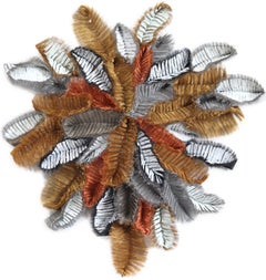 Chenille Variegated - Original Sculptural Copper-Tone Three-Dimensional Wall Art