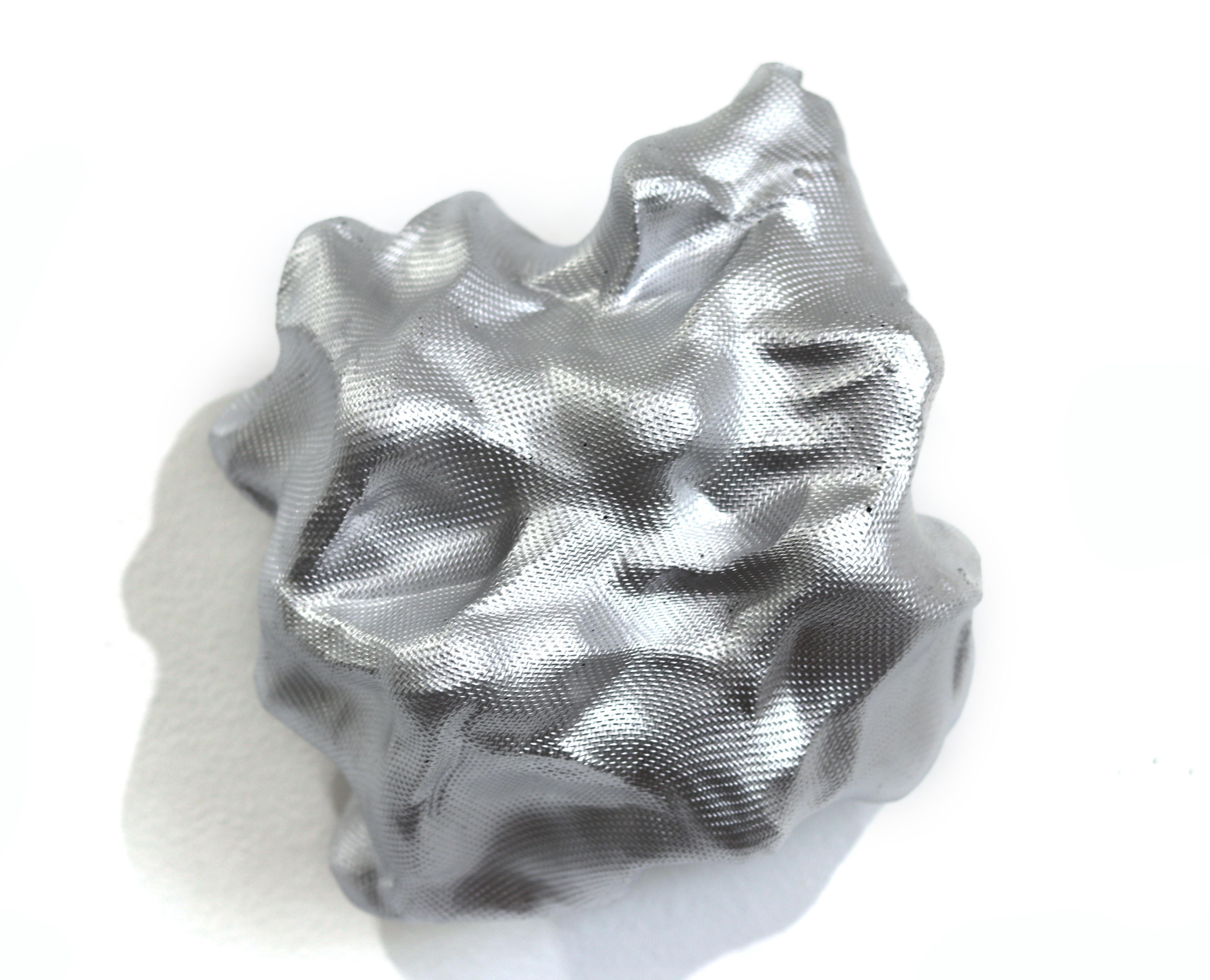 Atticus Adams Abstract Sculpture - Cloud Form Silver - Original Lightweight Metal Sculpture