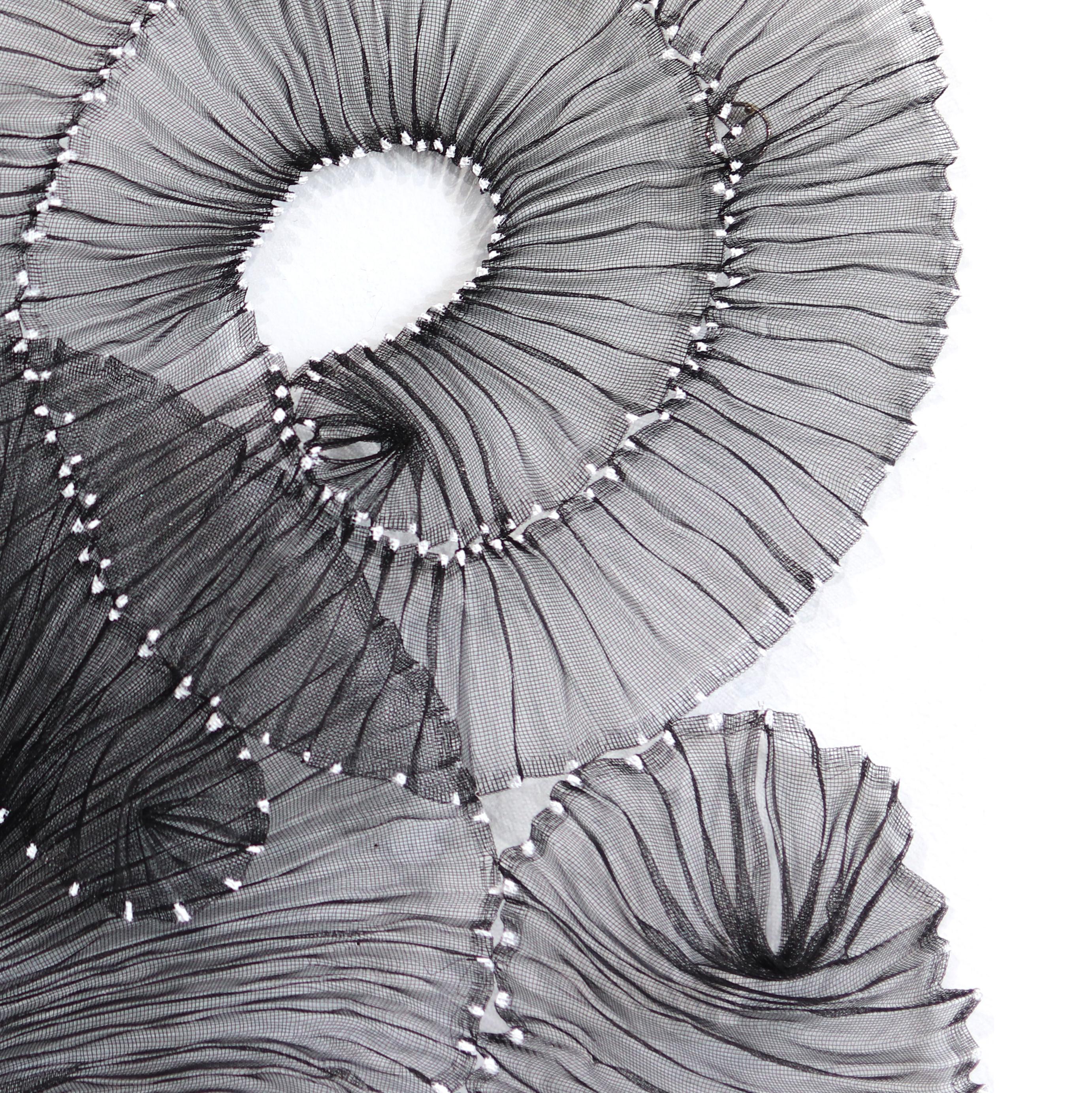 Combahee Night  - Abstract Black Sculptural Original Three-Dimensional Wall Art For Sale 1