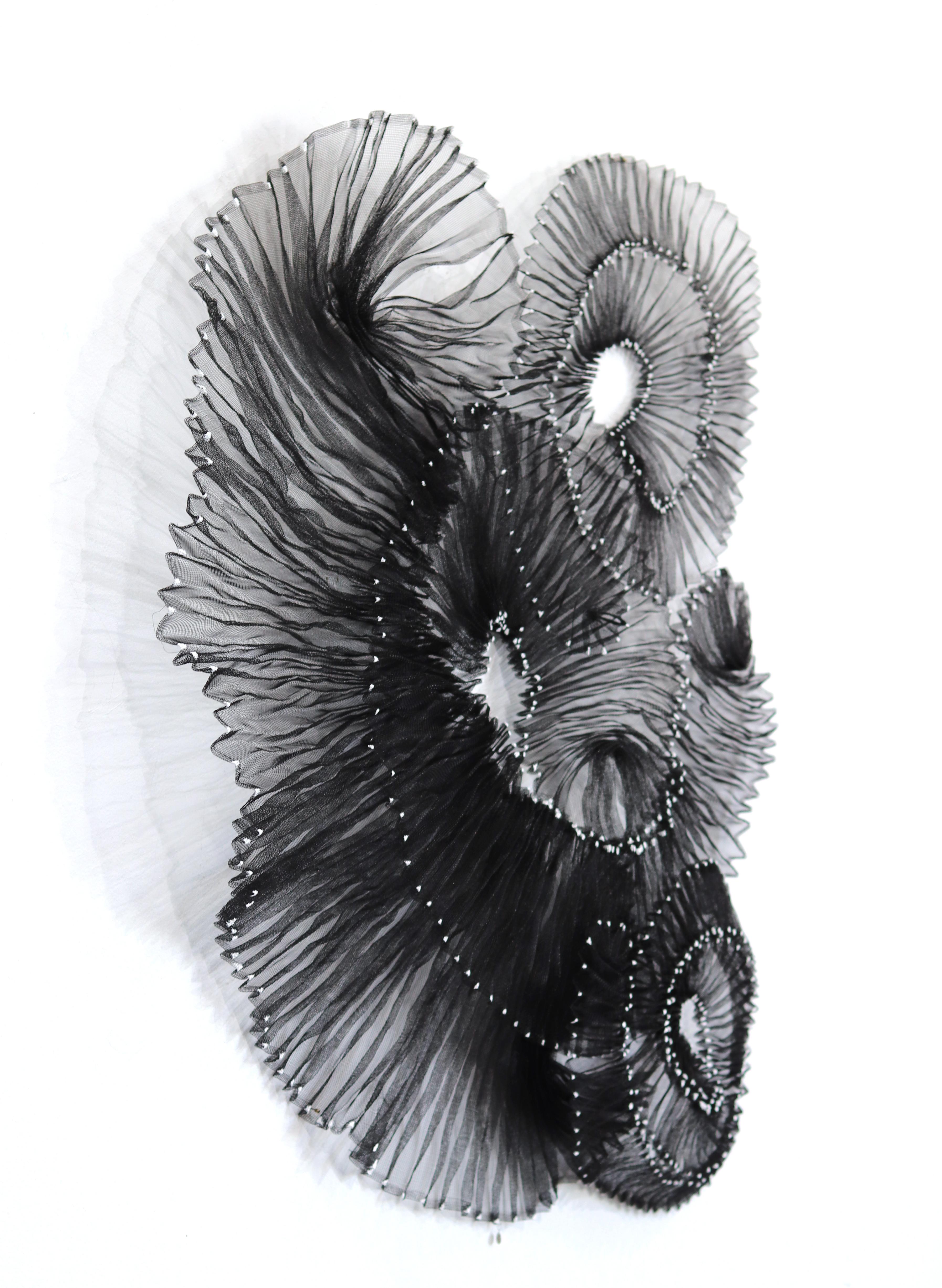 Combahee Night  - Abstract Black Sculptural Original Three-Dimensional Wall Art For Sale 2