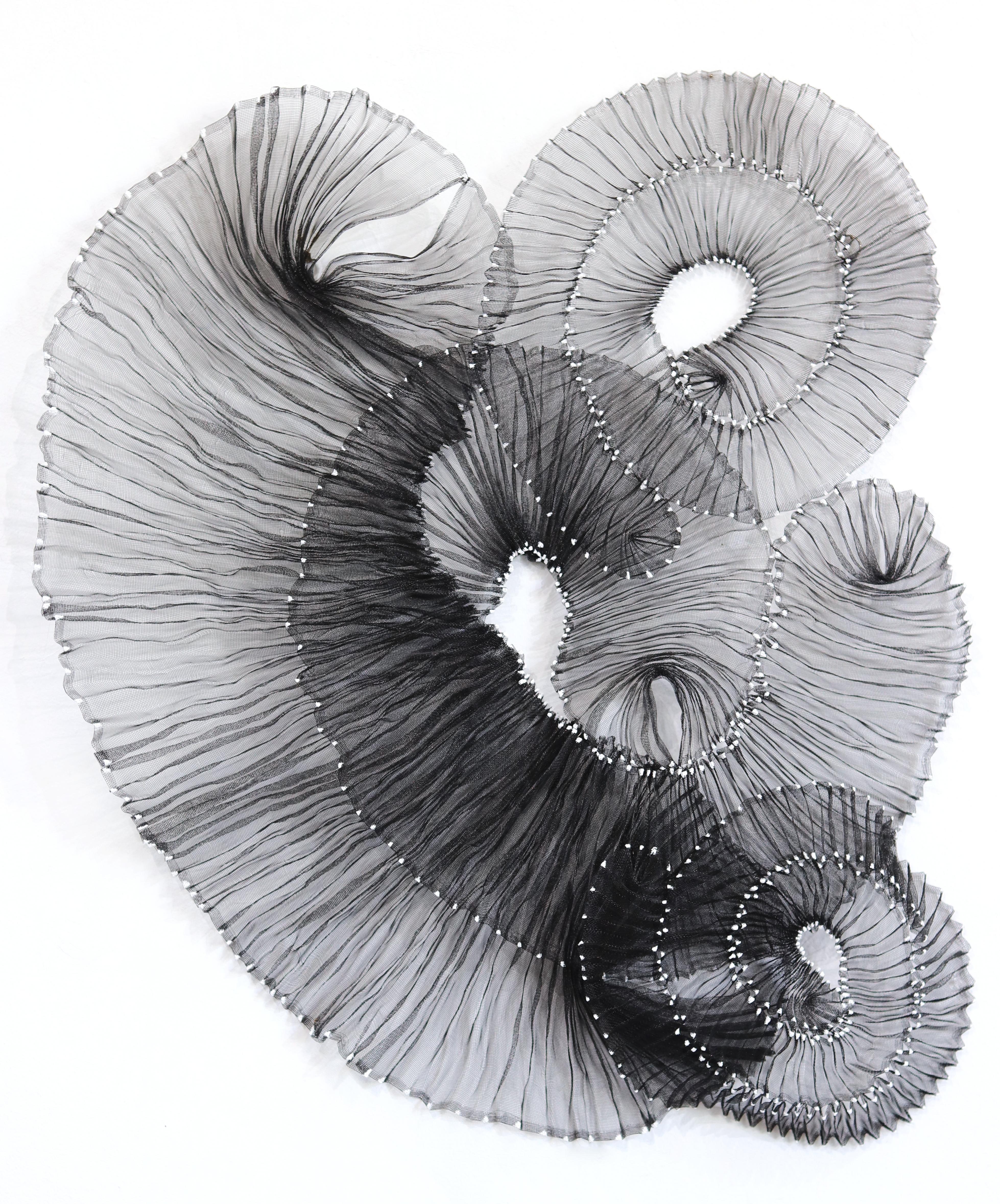 Combahee Nacht  - Abstrakt Schwarz Skulpturale Original Dreidimensionale Wandkunst