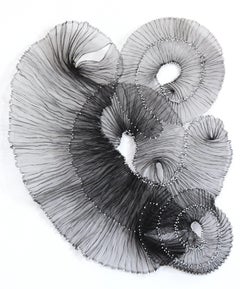 Combahee Nacht  - Abstrakt Schwarz Skulpturale Original Dreidimensionale Wandkunst