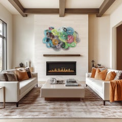 Combahee Verde Lagoon - Large Sculptural Abstract Three-Dimensional Wall Artwork
