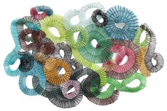 Combahee Verde Lagoon - Large Sculptural Abstract Three-Dimensional Wall Artwork