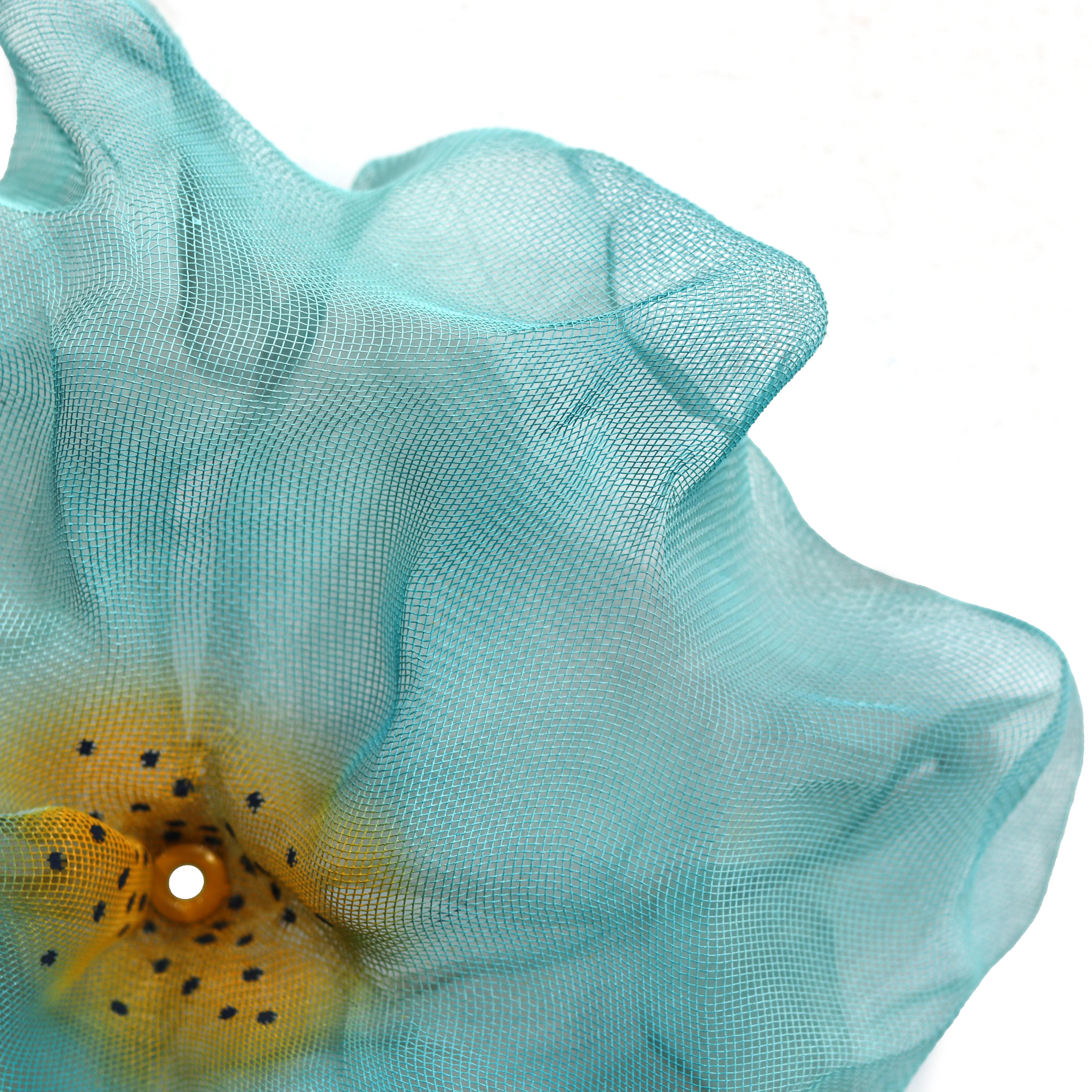 Cotton Candy Cumulus Aqua Gold - Abstract Three-Dimensional Wall Artwork For Sale 2