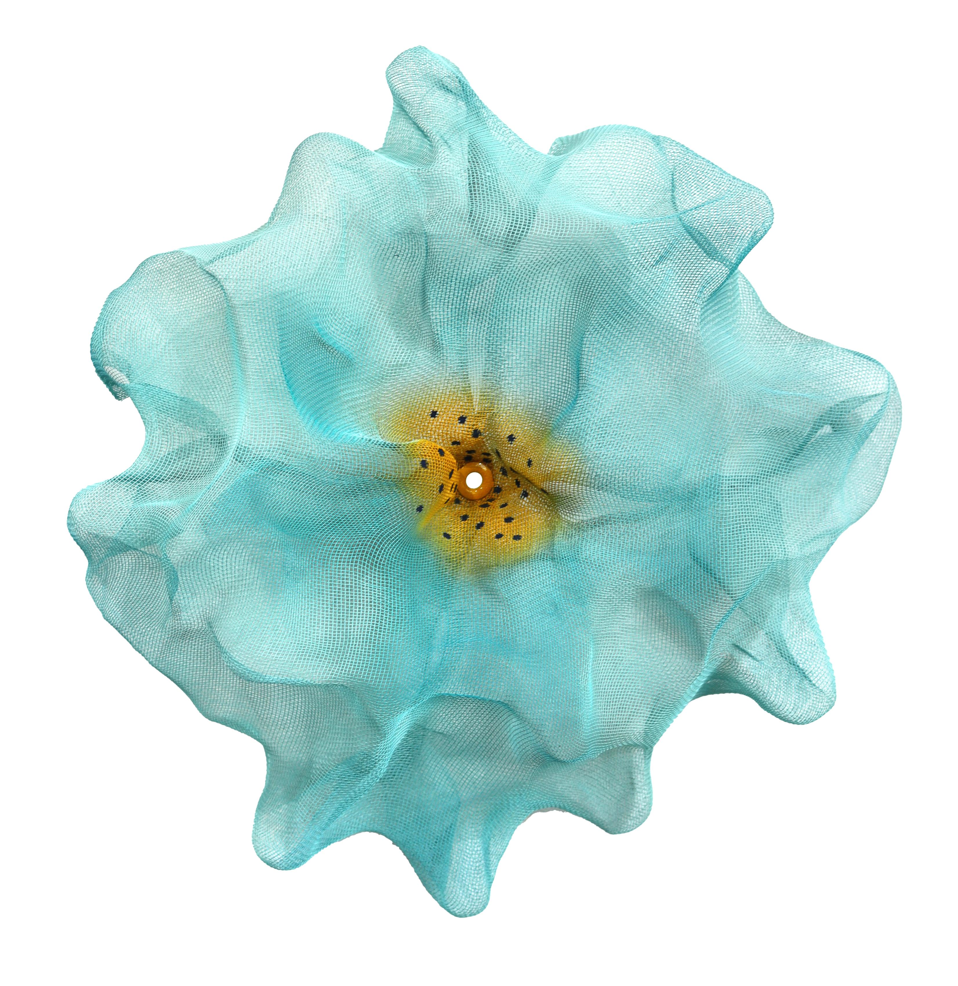 Cotton Candy Cumulus Aqua Gold - Tableau mural abstrait en trois dimensions