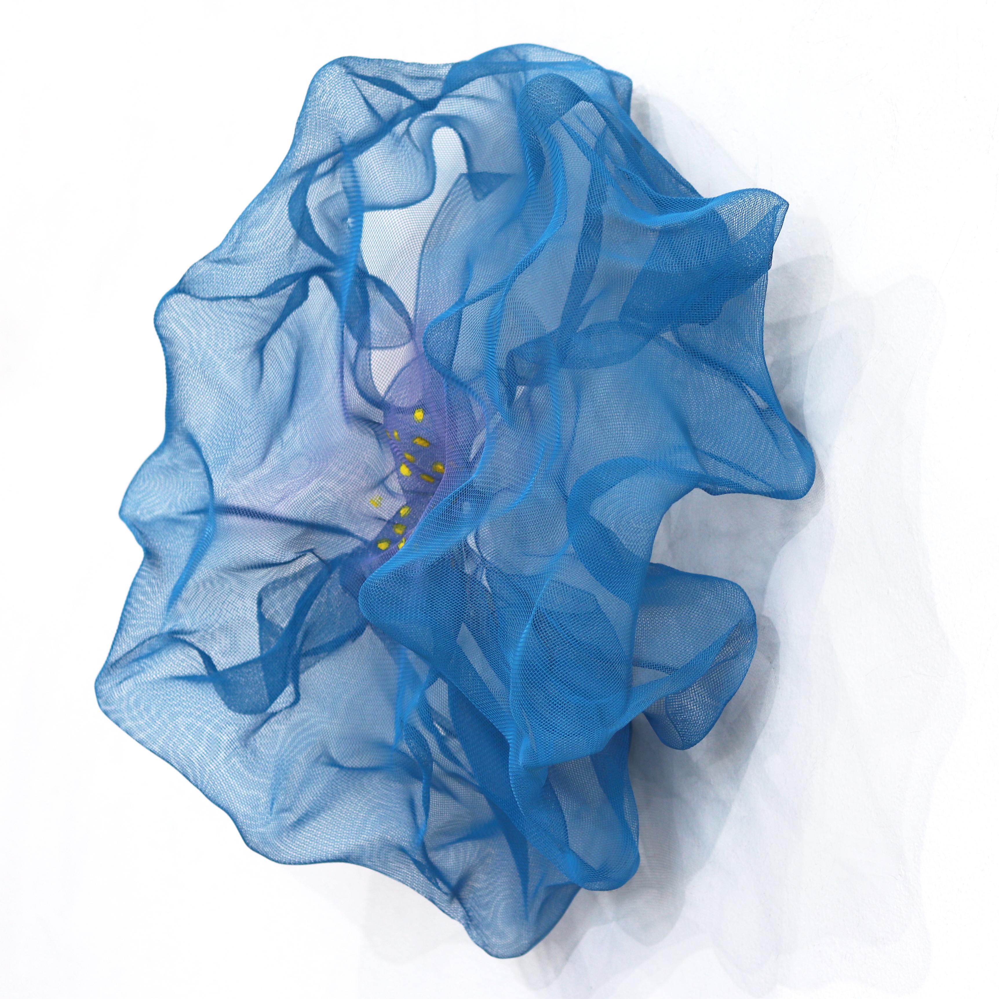 Cotton Candy Cumulus Azur - Original Lightweight Blue 3-D Metal Sculpture 5