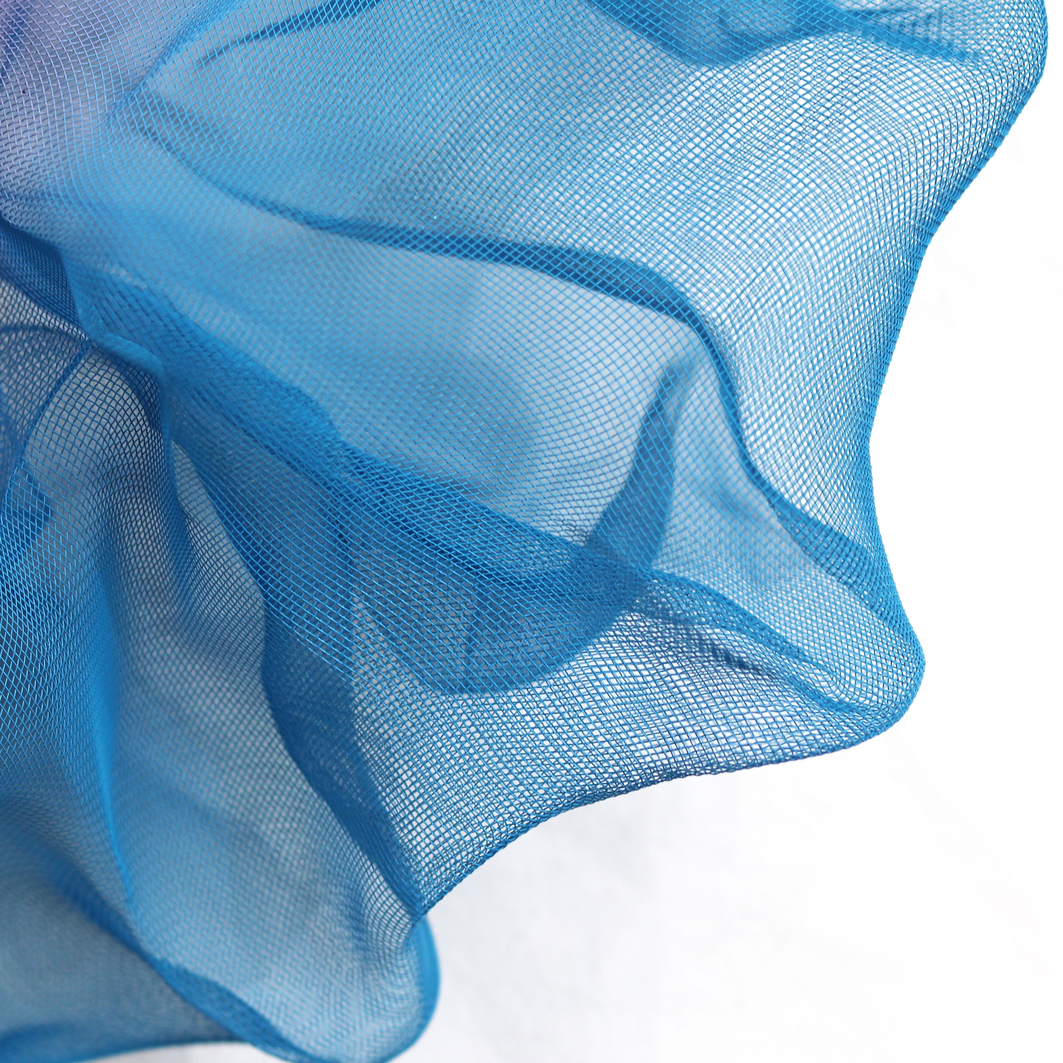Cotton Candy Cumulus Azur - Original Lightweight Blue 3-D Metal Sculpture 6