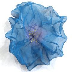 Cotton Candy Cumulus Azur - Original Lightweight Blue 3-D Metal Sculpture