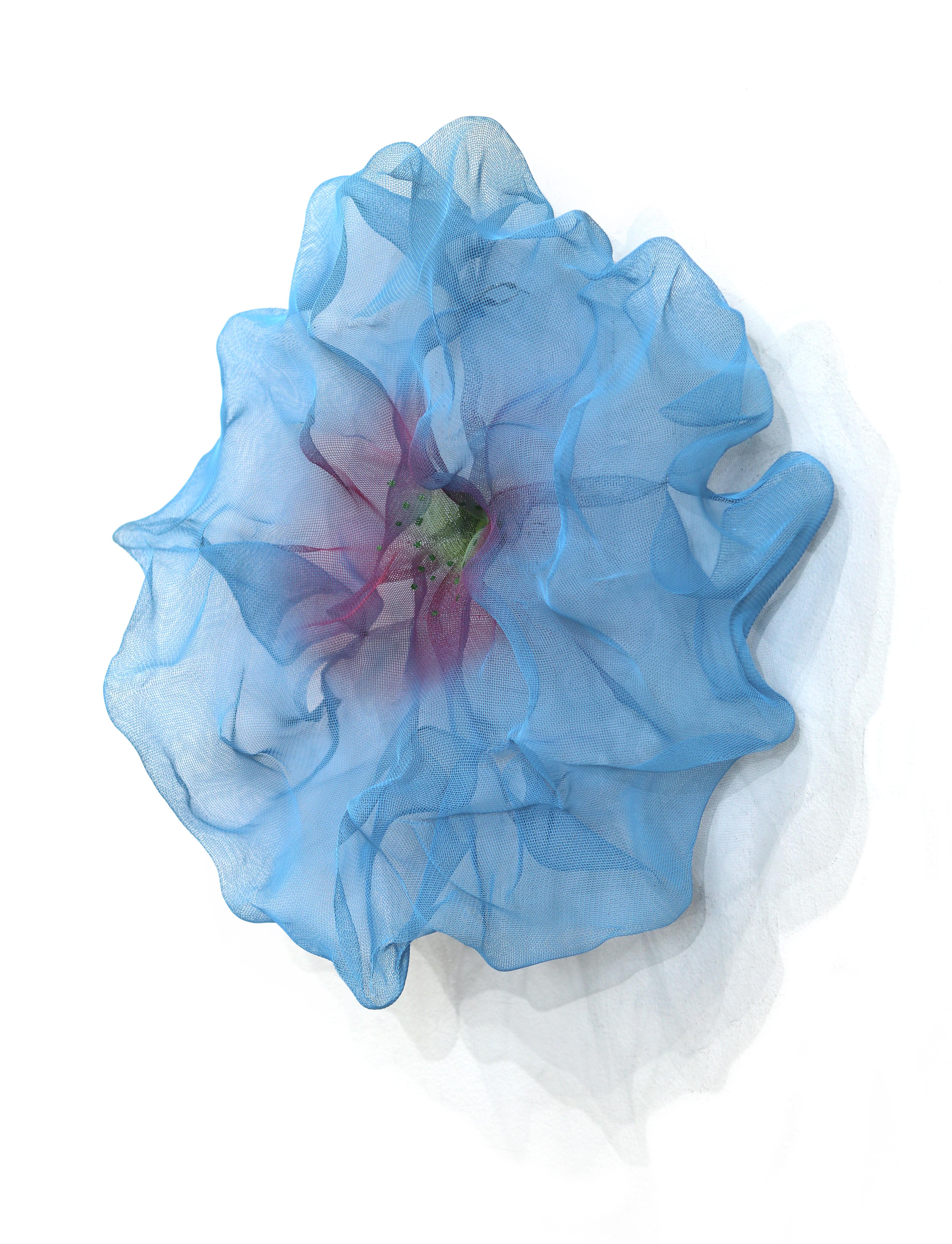 Cotton Candy Cumulus Berry Blue - Original Three-Dimensional Sculptural Wall Art For Sale 1